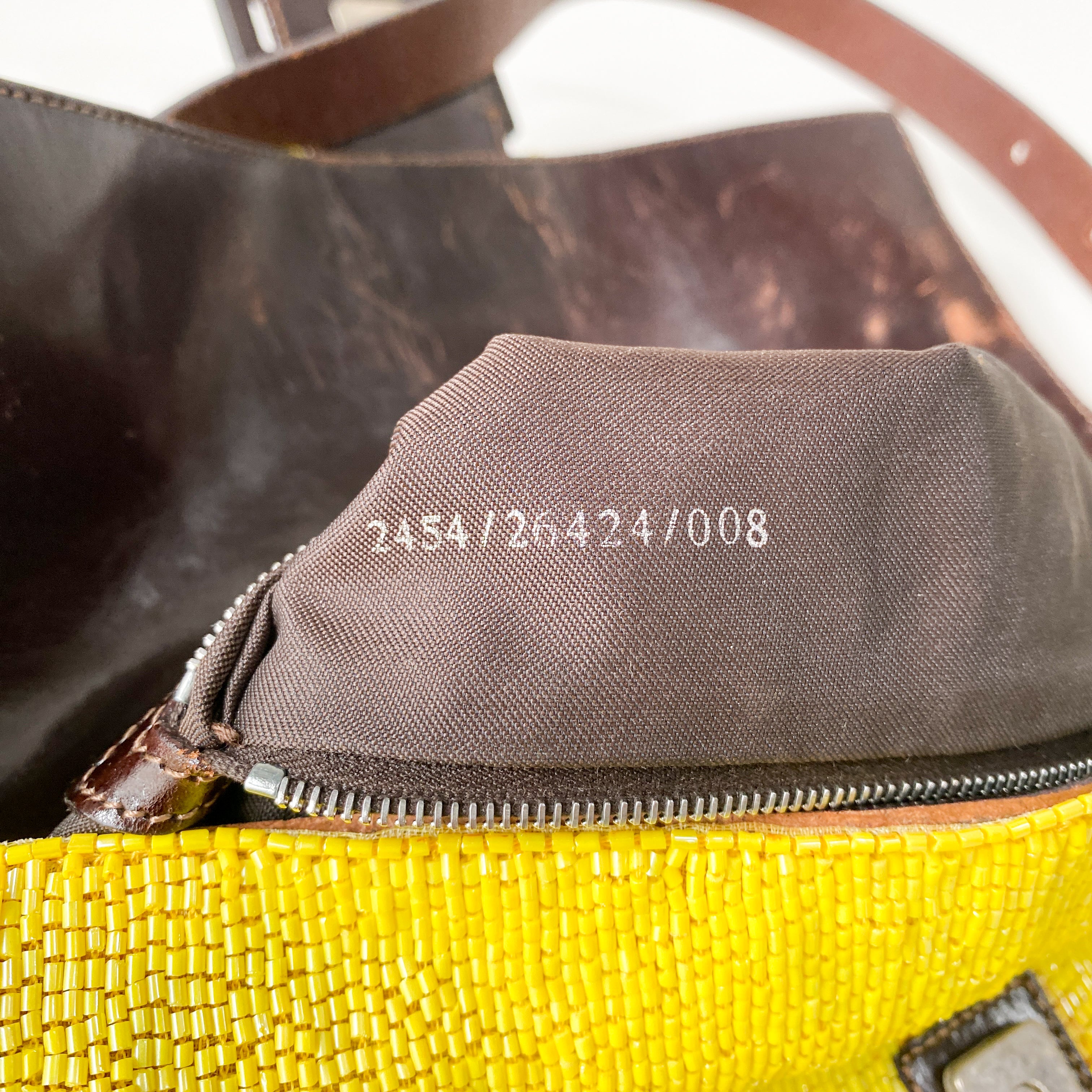 Baguette Yellow Beads Shoulder Bag