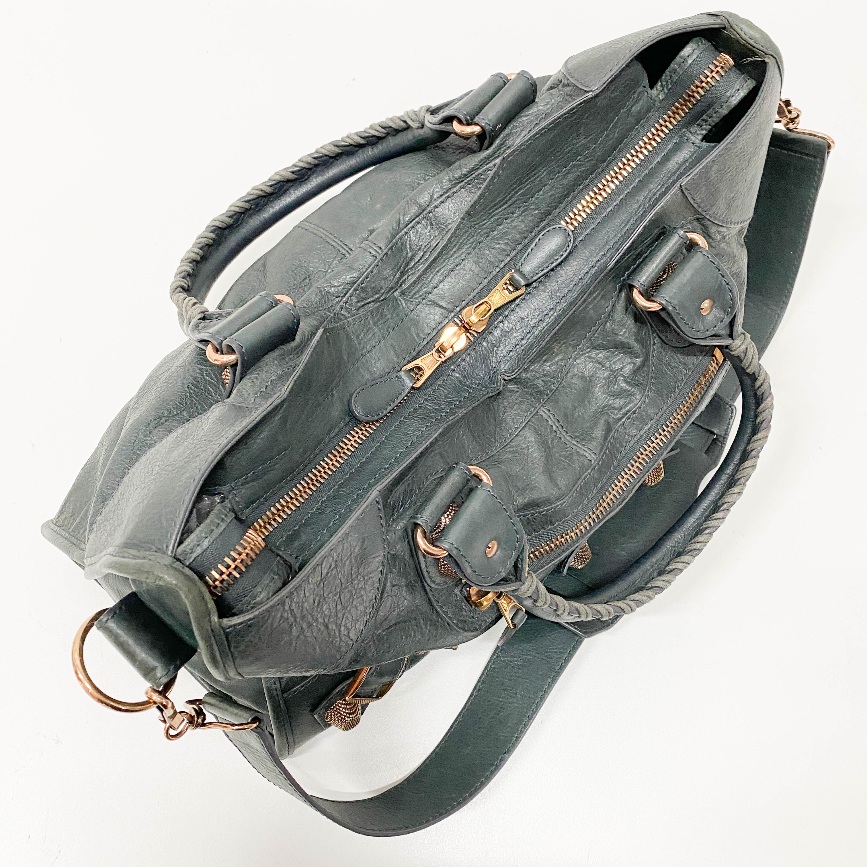 The Giant City 21 Grey Calfskin Two Way Bag