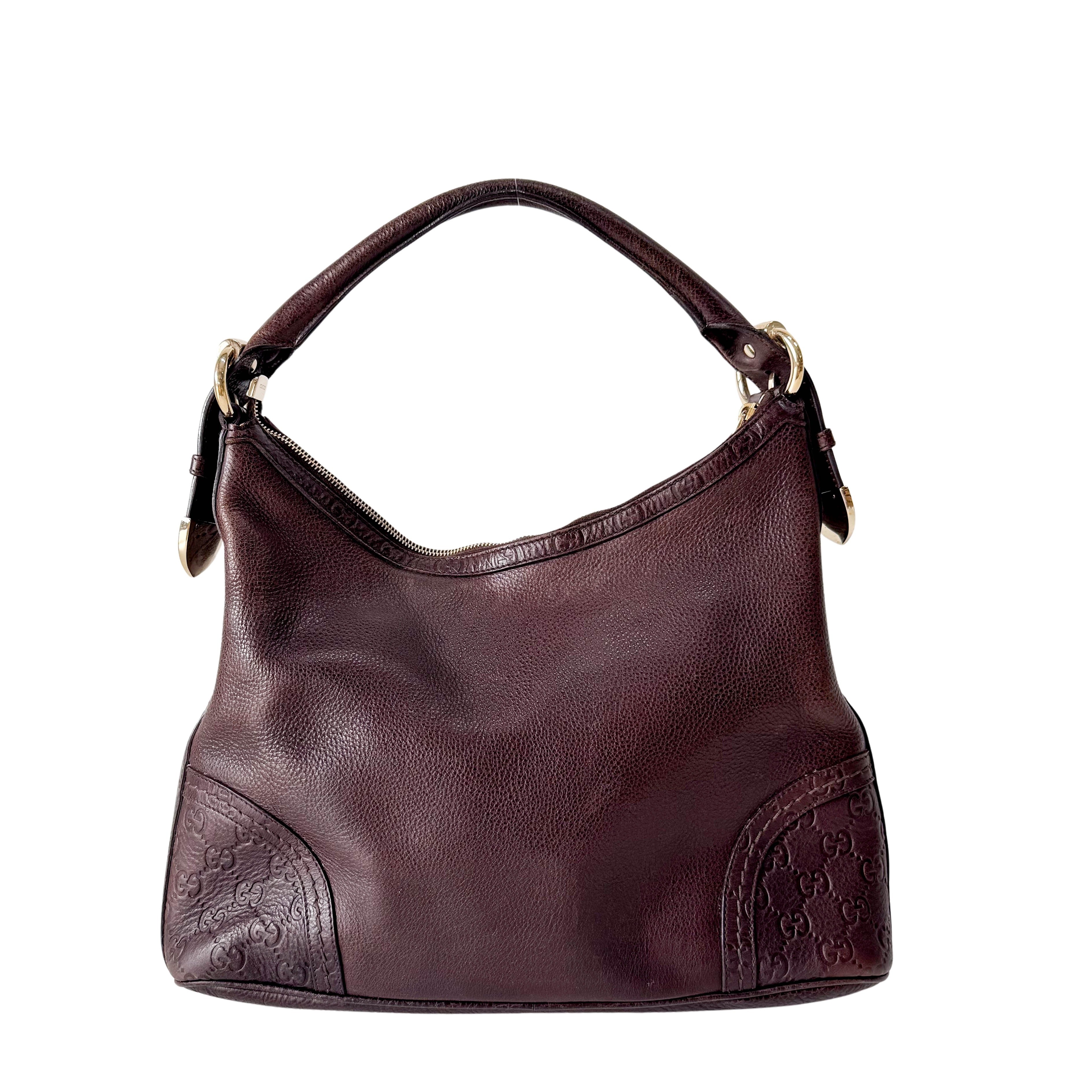 Leather Brown Hobo Shoulder Bag