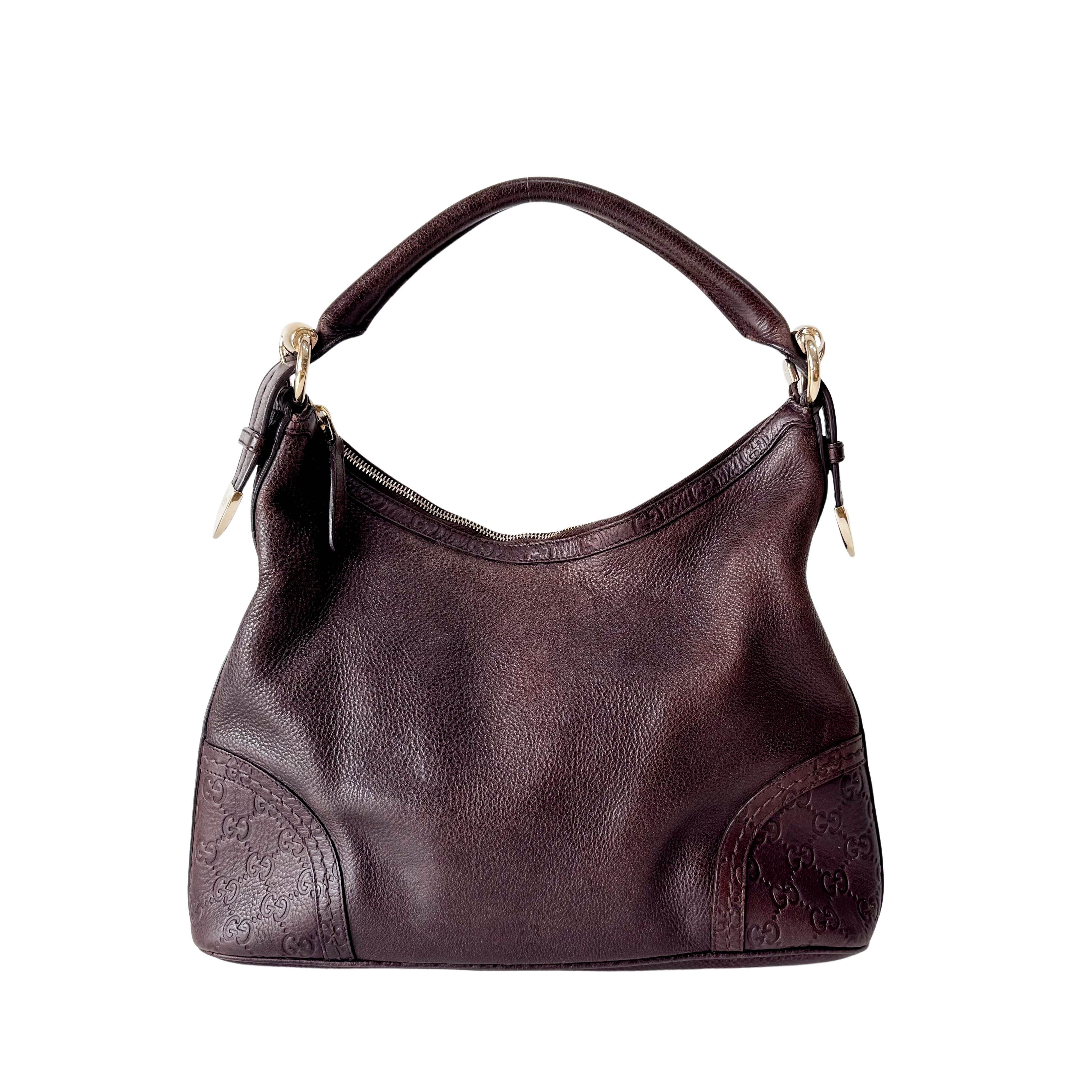 Leather Brown Hobo Shoulder Bag