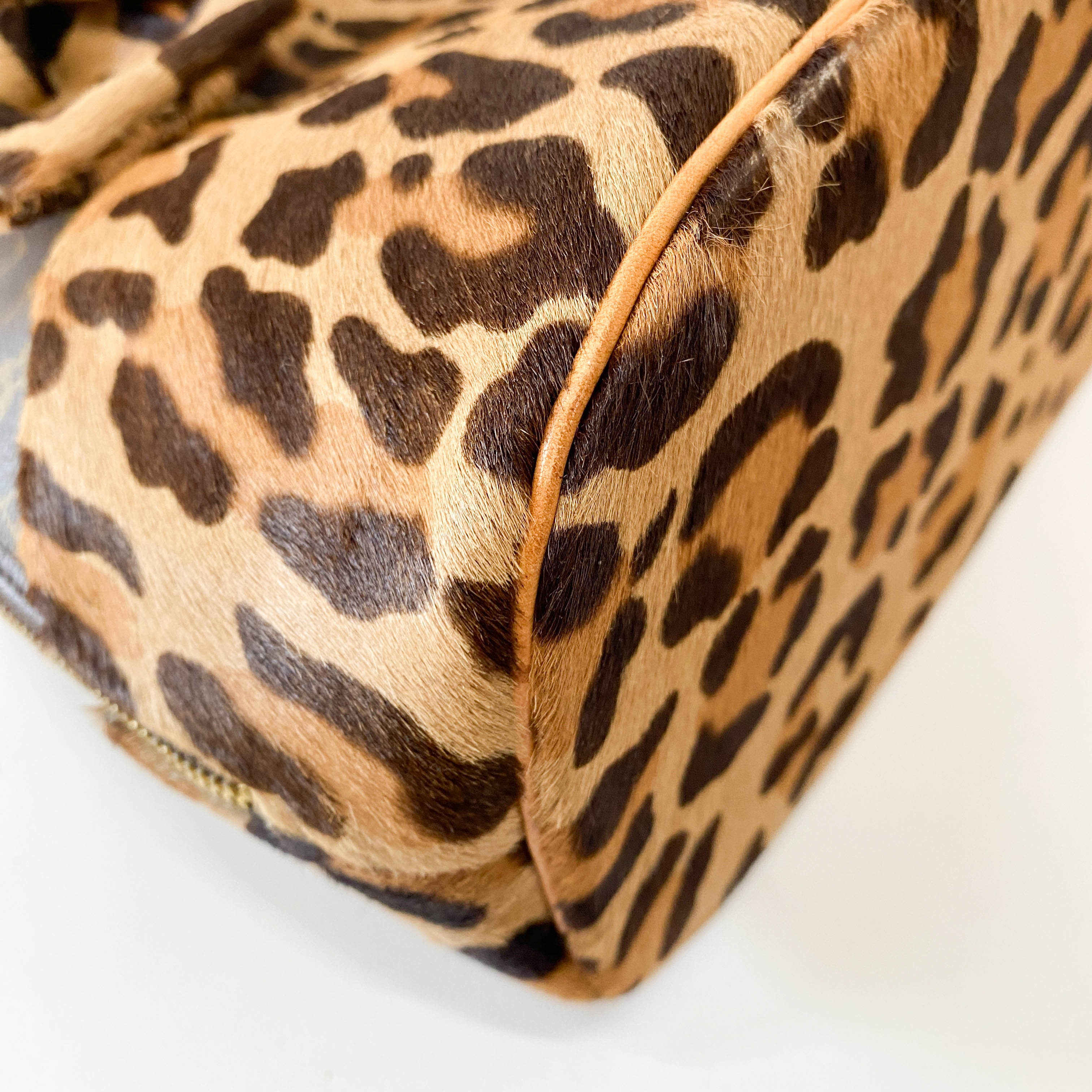 Azzedine Alaia Monogram Brown Leopard Leather Bag