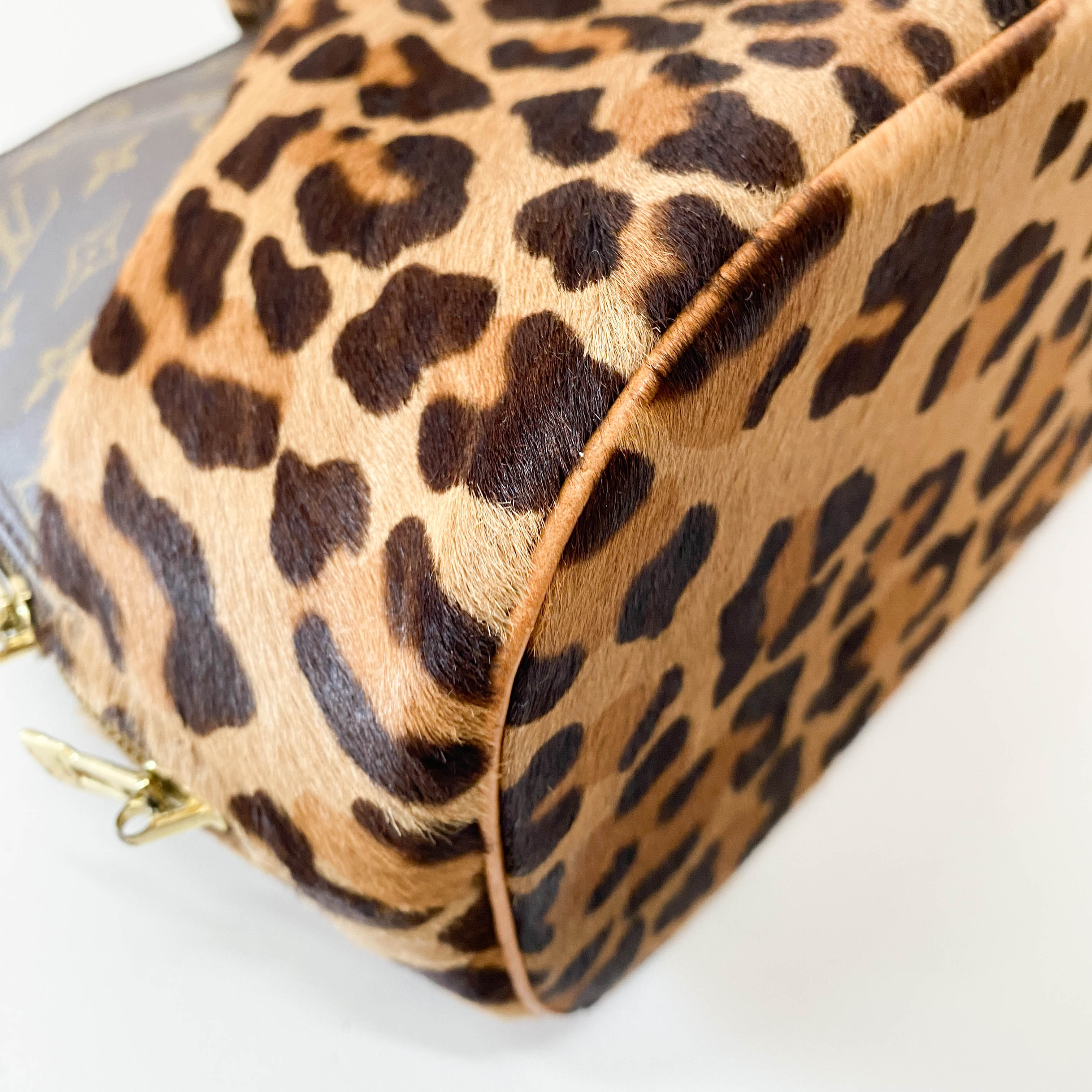 Azzedine Alaia Monogram Brown Leopard Leather Bag