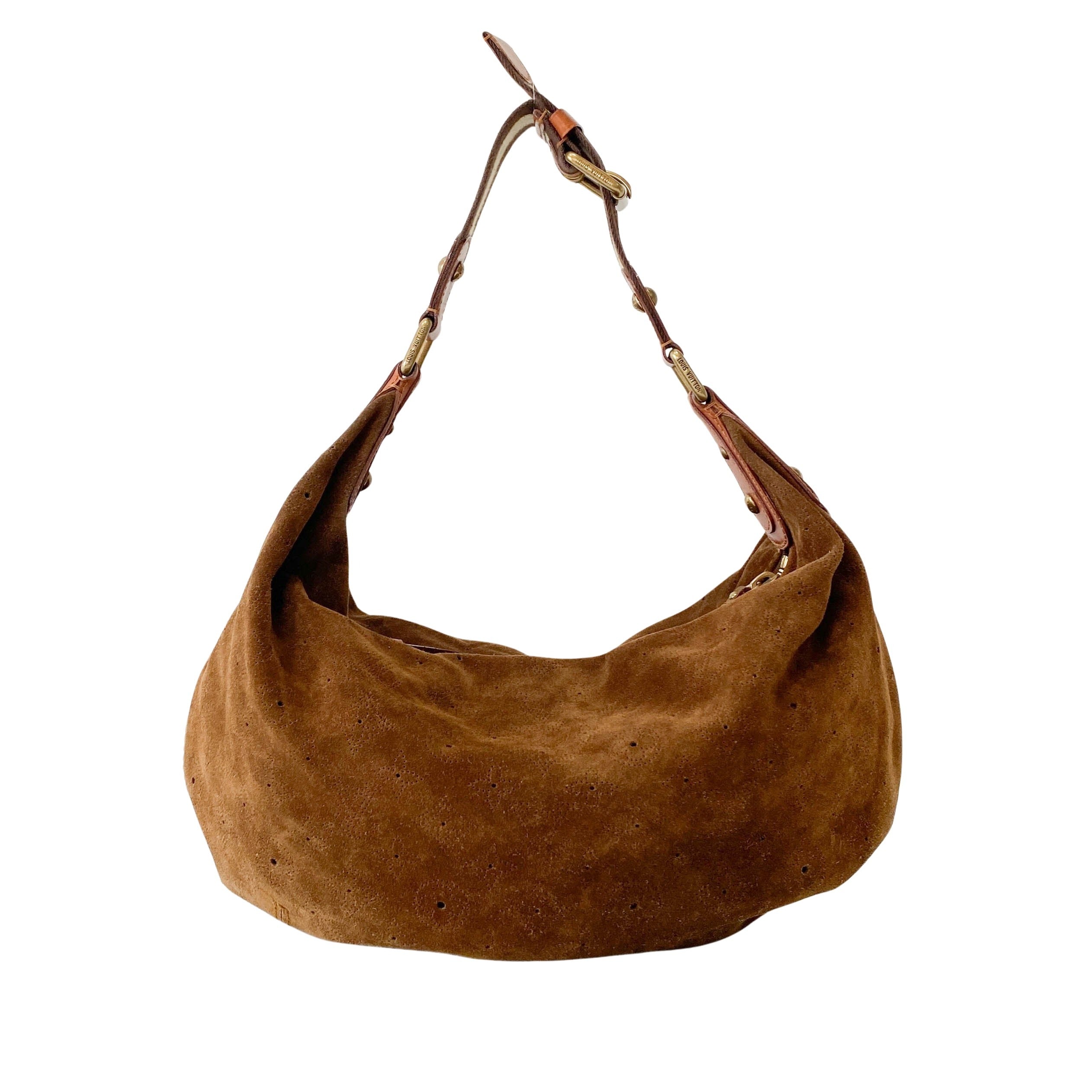 Onatah GM Brown Monogram Suede Bag