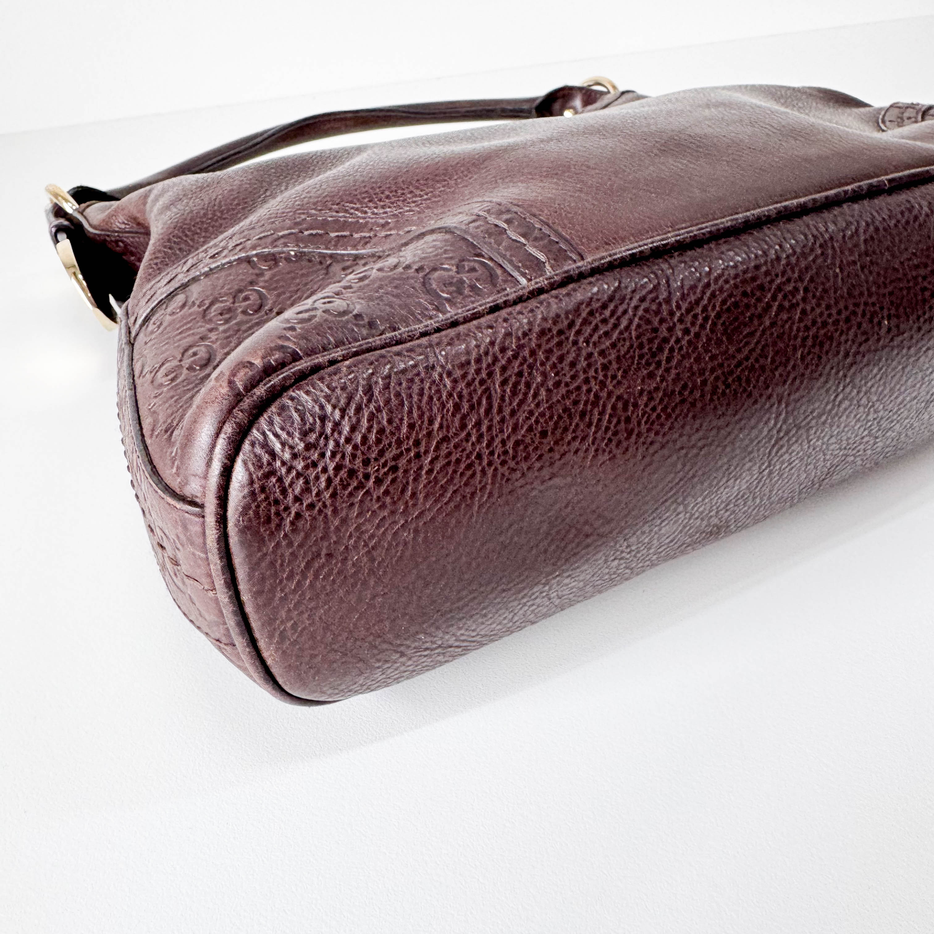 Leather Brown Hobo Shoulder Bag