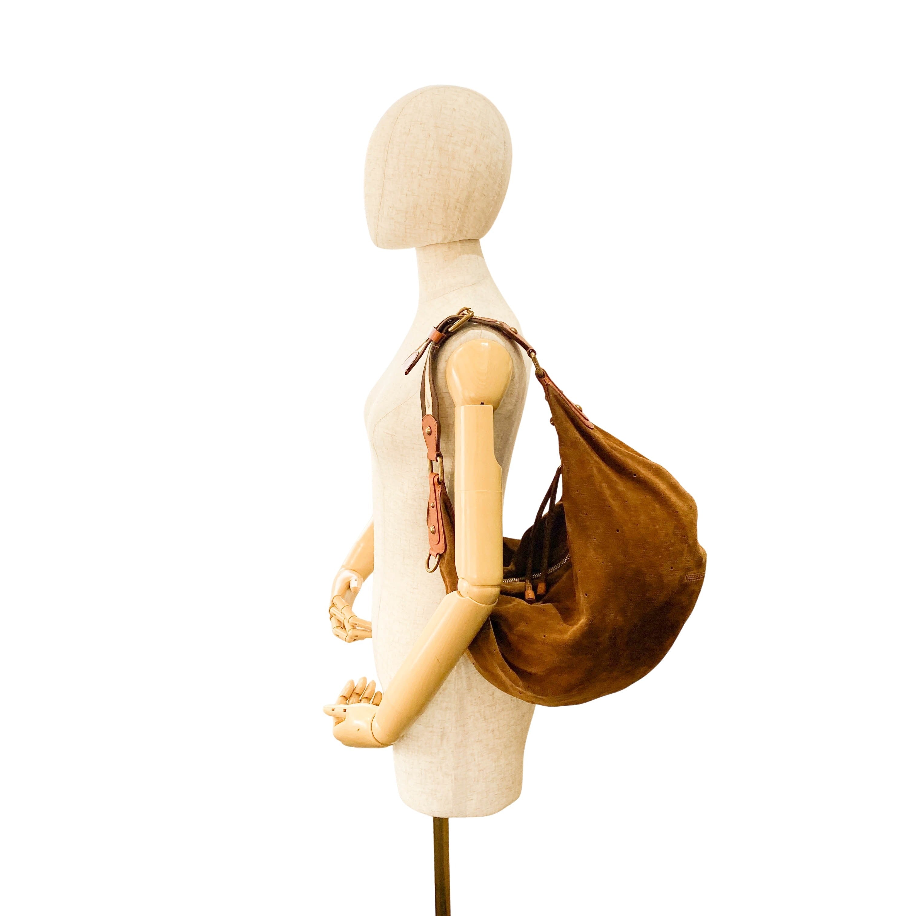 Onatah GM Brown Monogram Suede Bag