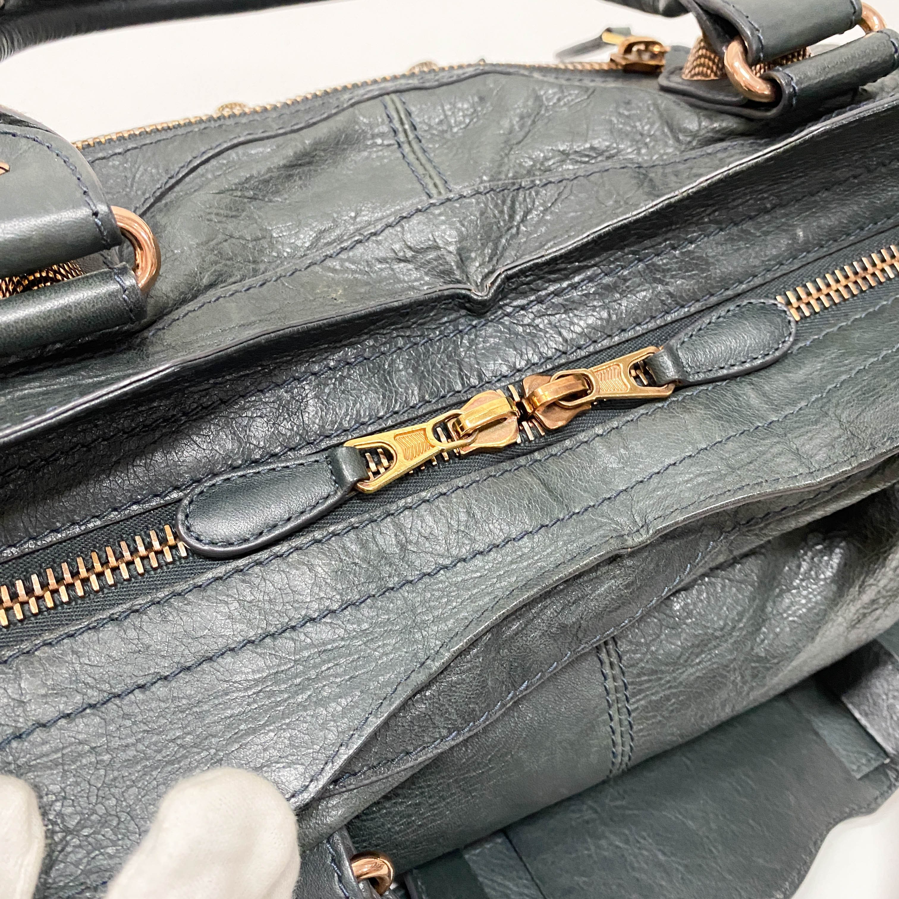 The Giant City 21 Grey Calfskin Two Way Bag