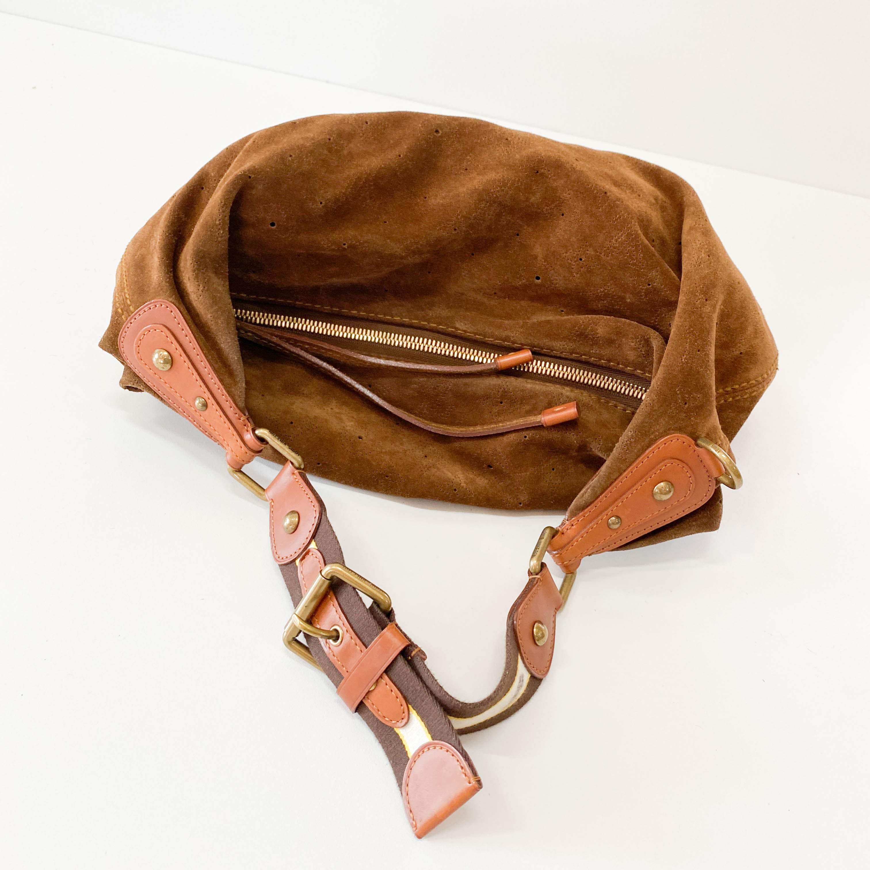 Onatah GM Brown Monogram Suede Bag