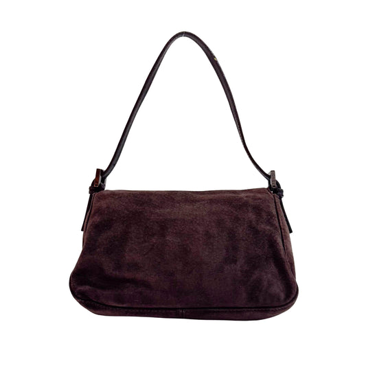 Mamma Baguette Brown Suede Hand Bag