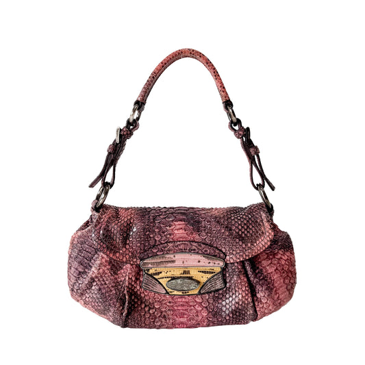 Vintage Leather Pink Shoulder Bag