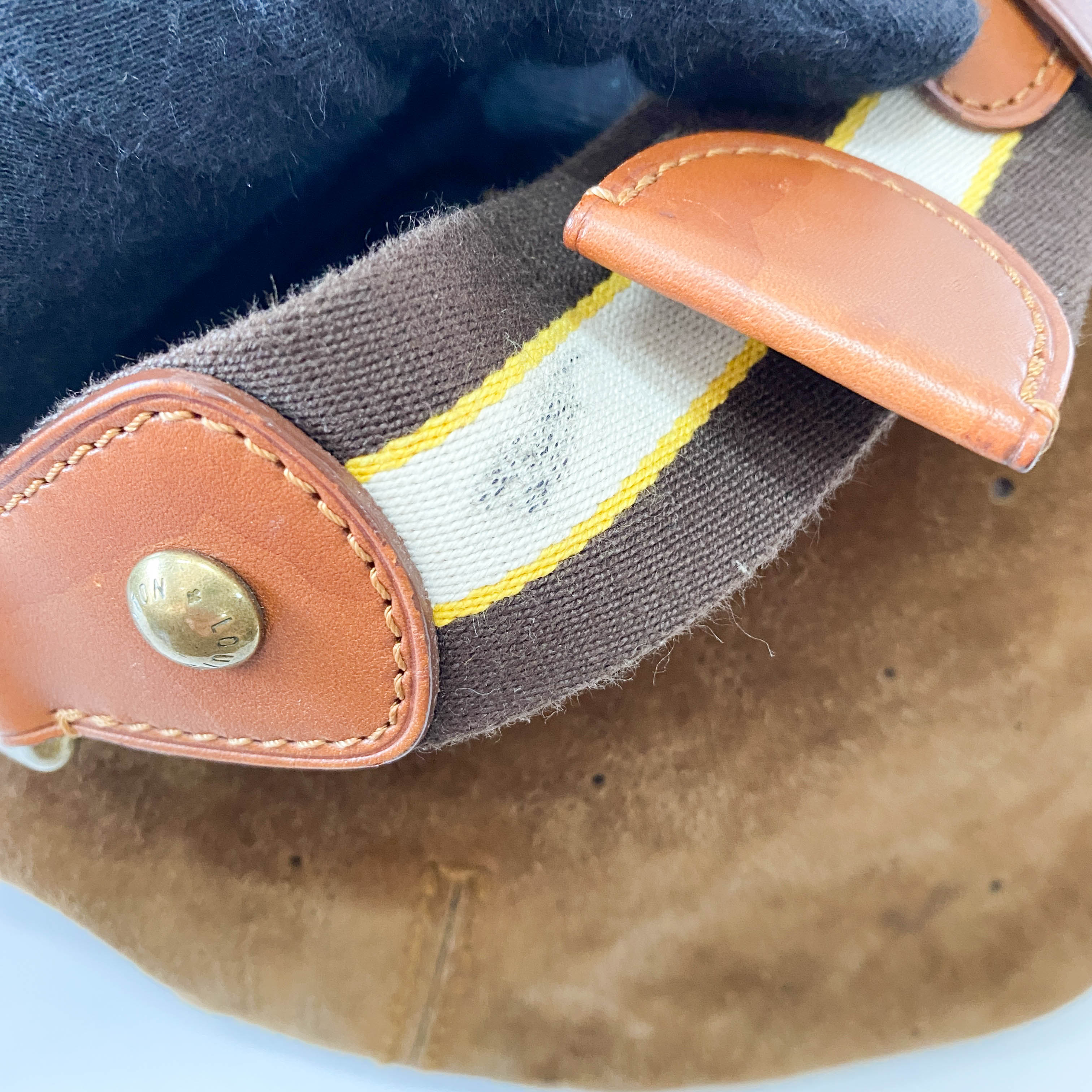 Onatah GM Brown Monogram Suede Bag