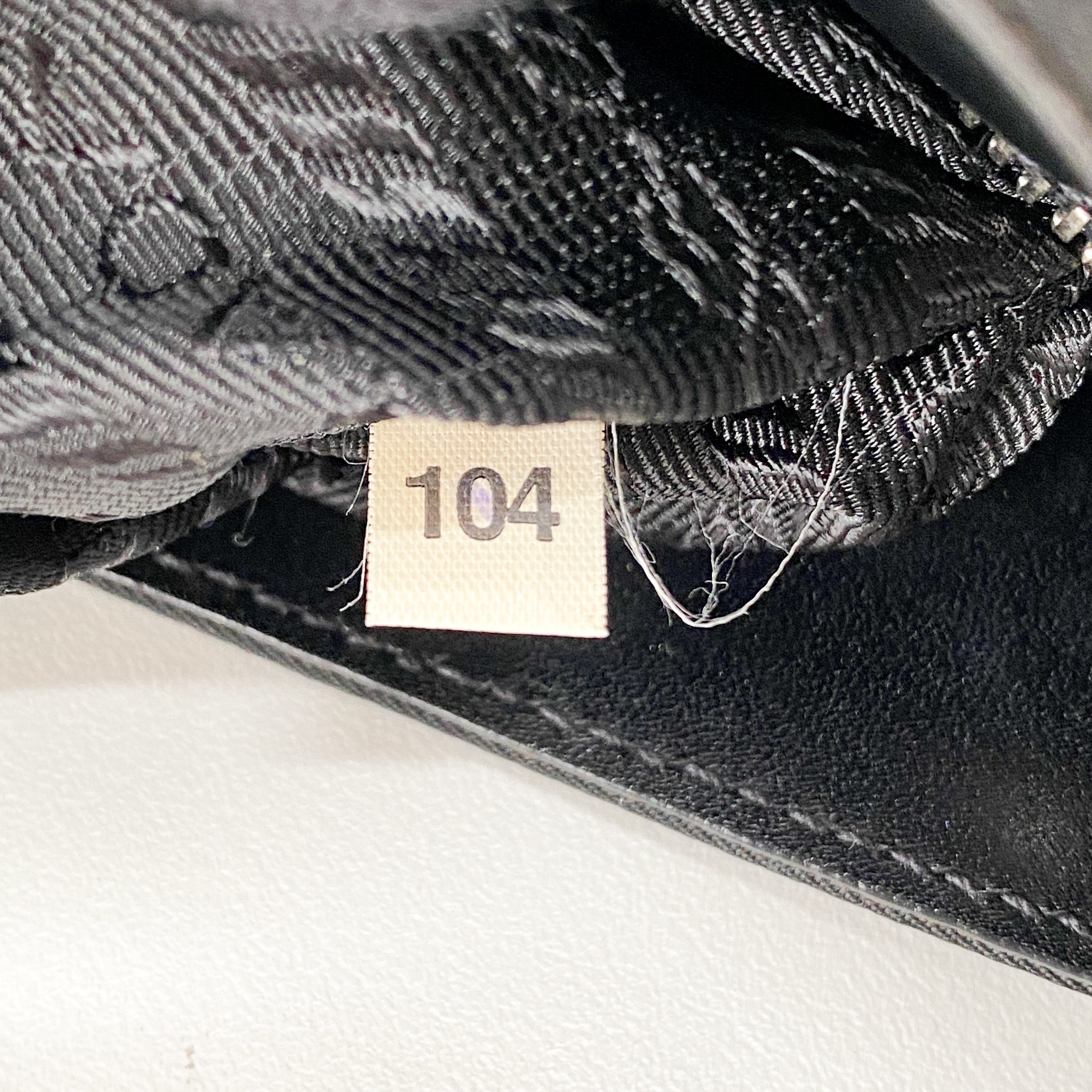 Black Nylon & Leather Shoulder Bag