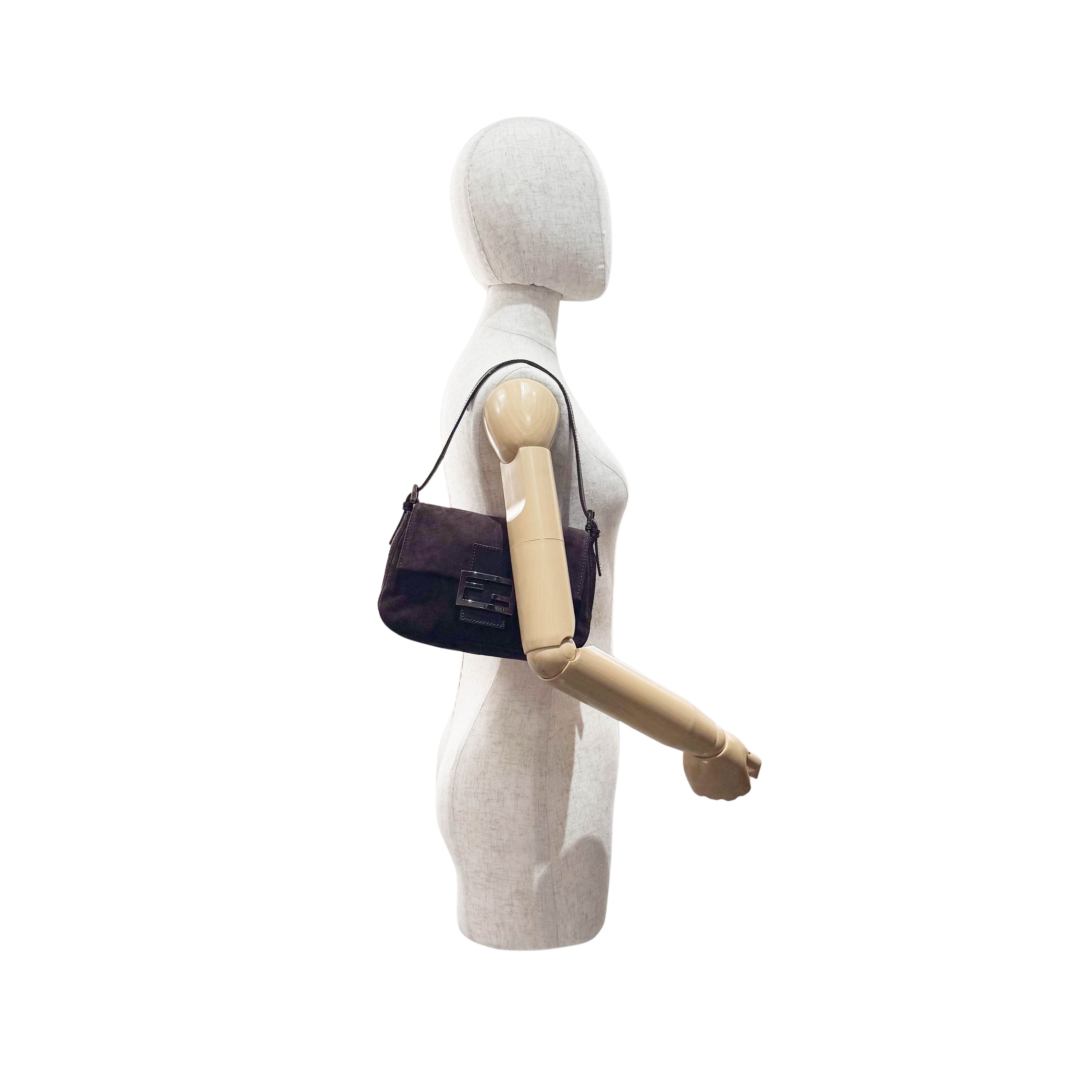 Mamma Baguette Brown Suede Hand Bag