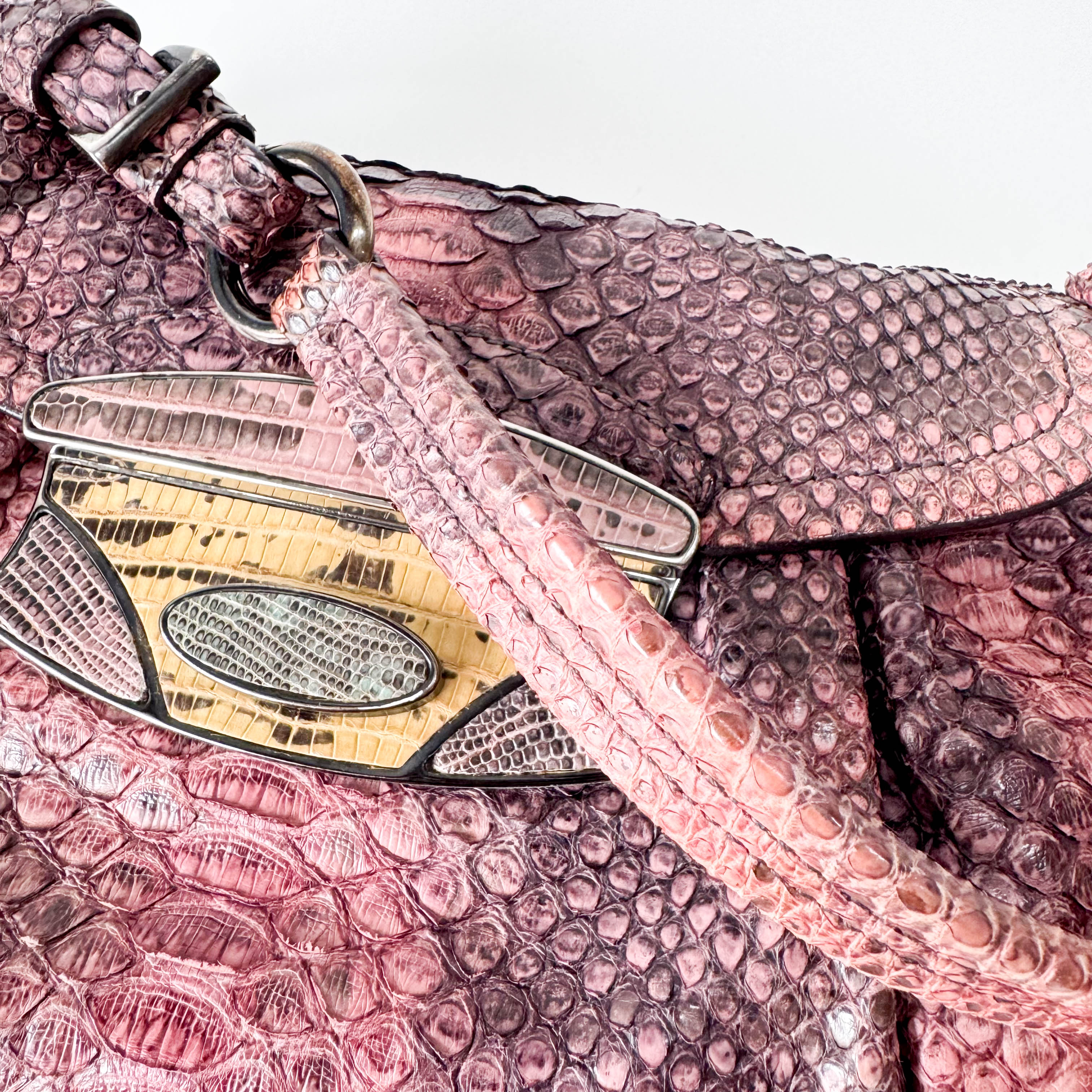 Vintage Leather Pink Shoulder Bag