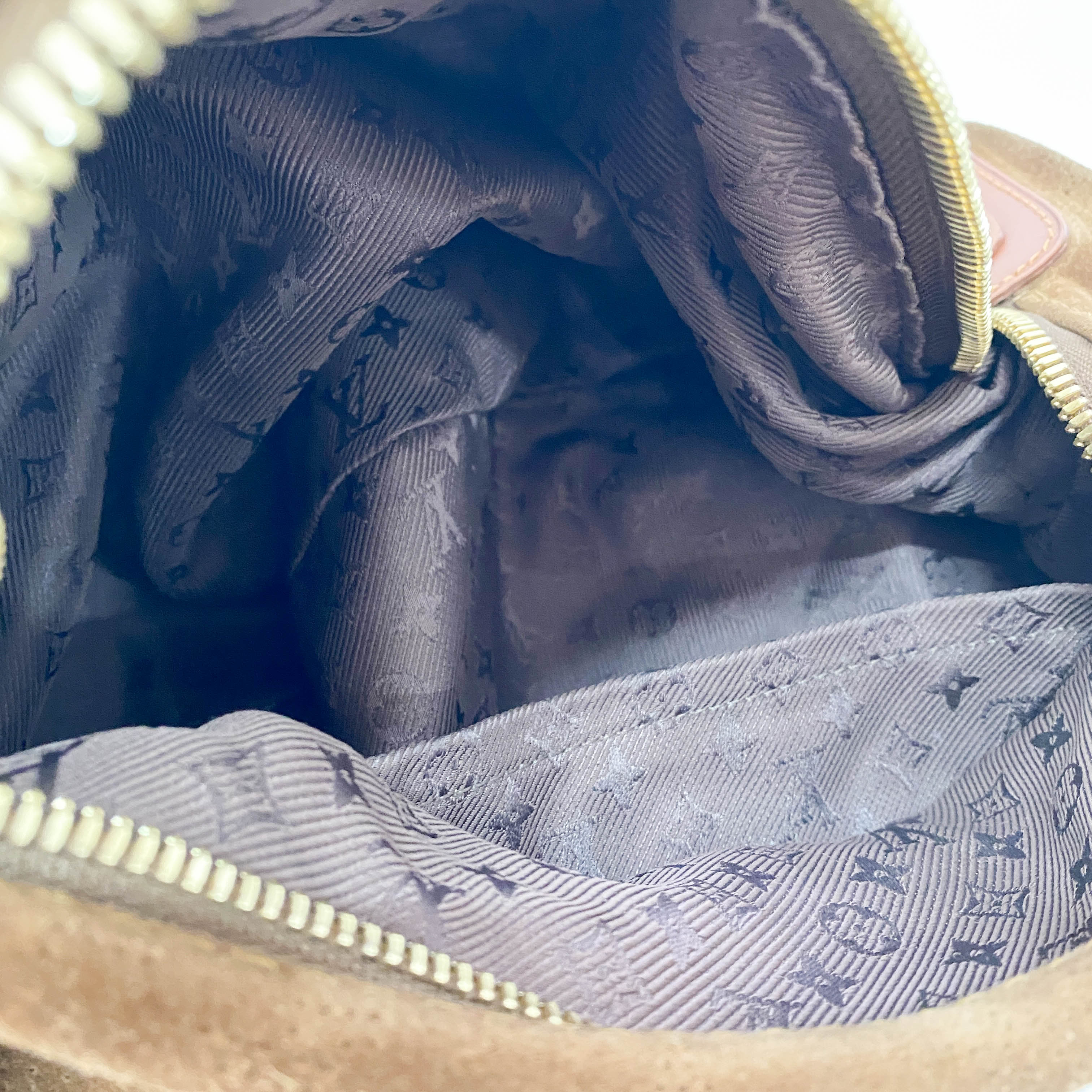 Onatah GM Brown Monogram Suede Bag