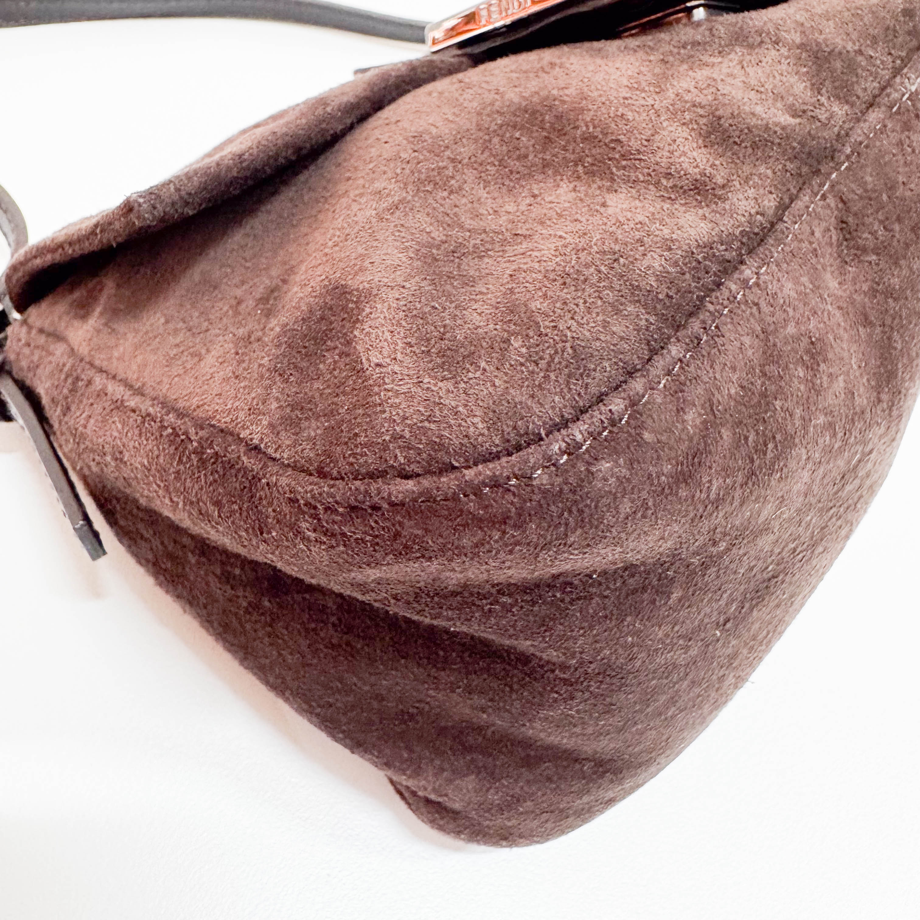 Mamma Baguette Brown Suede Hand Bag