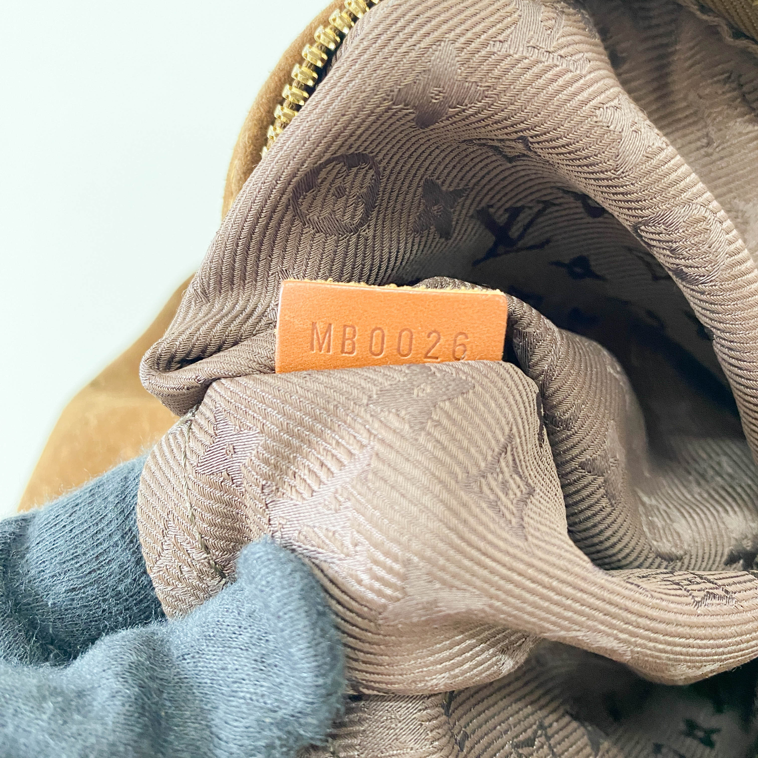 Onatah GM Brown Monogram Suede Bag