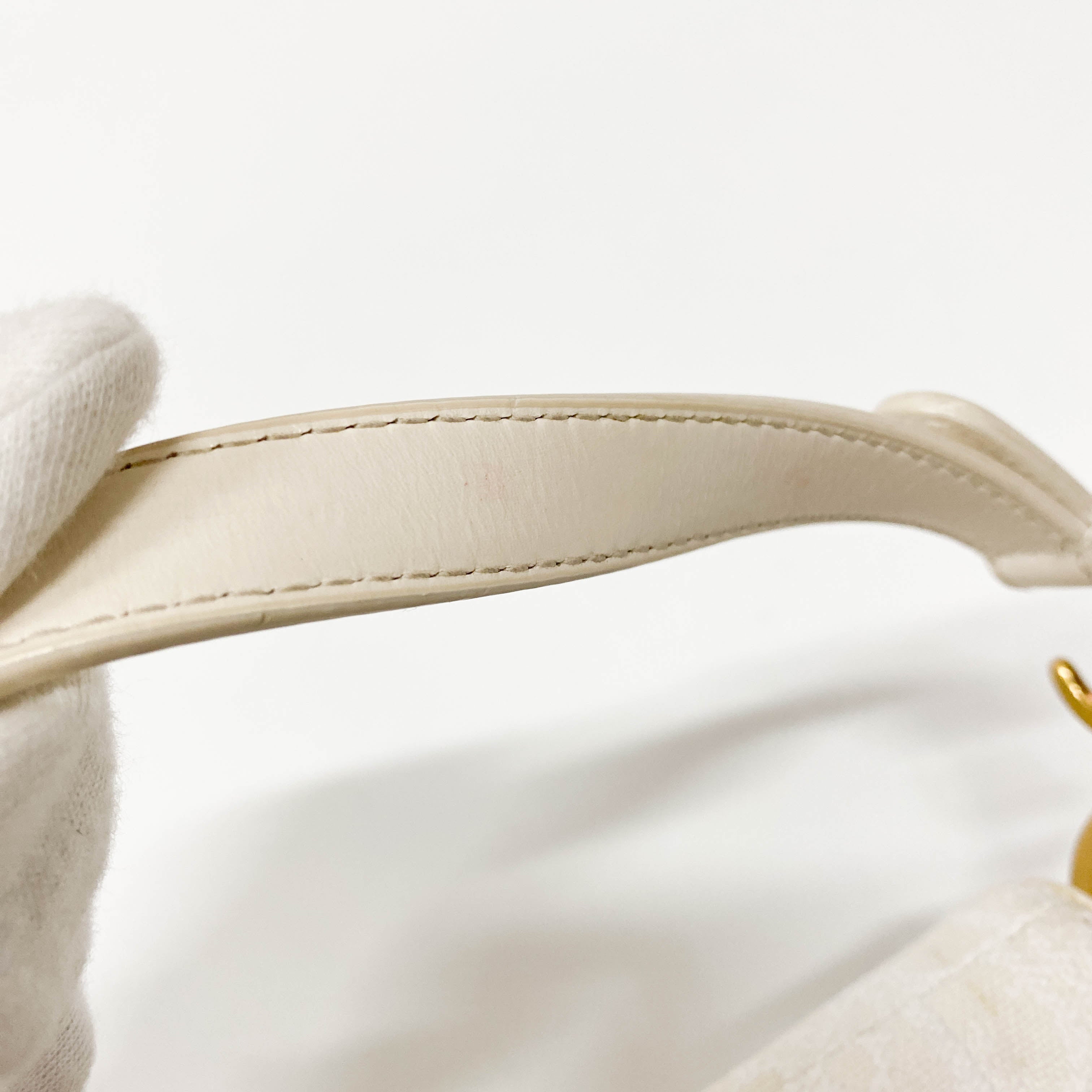 Saddle White Trotter Canvas Handbag