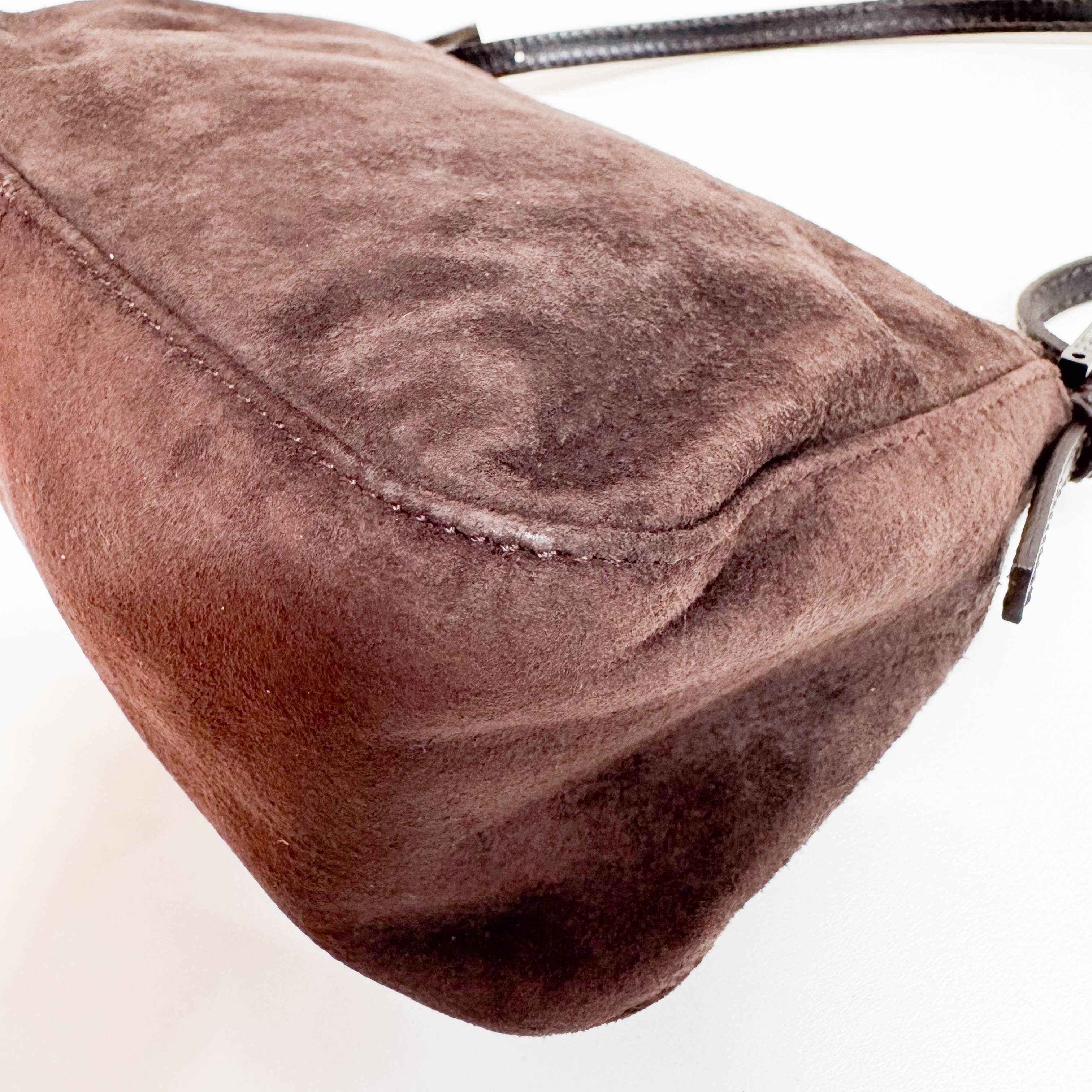 Mamma Baguette Brown Suede Hand Bag