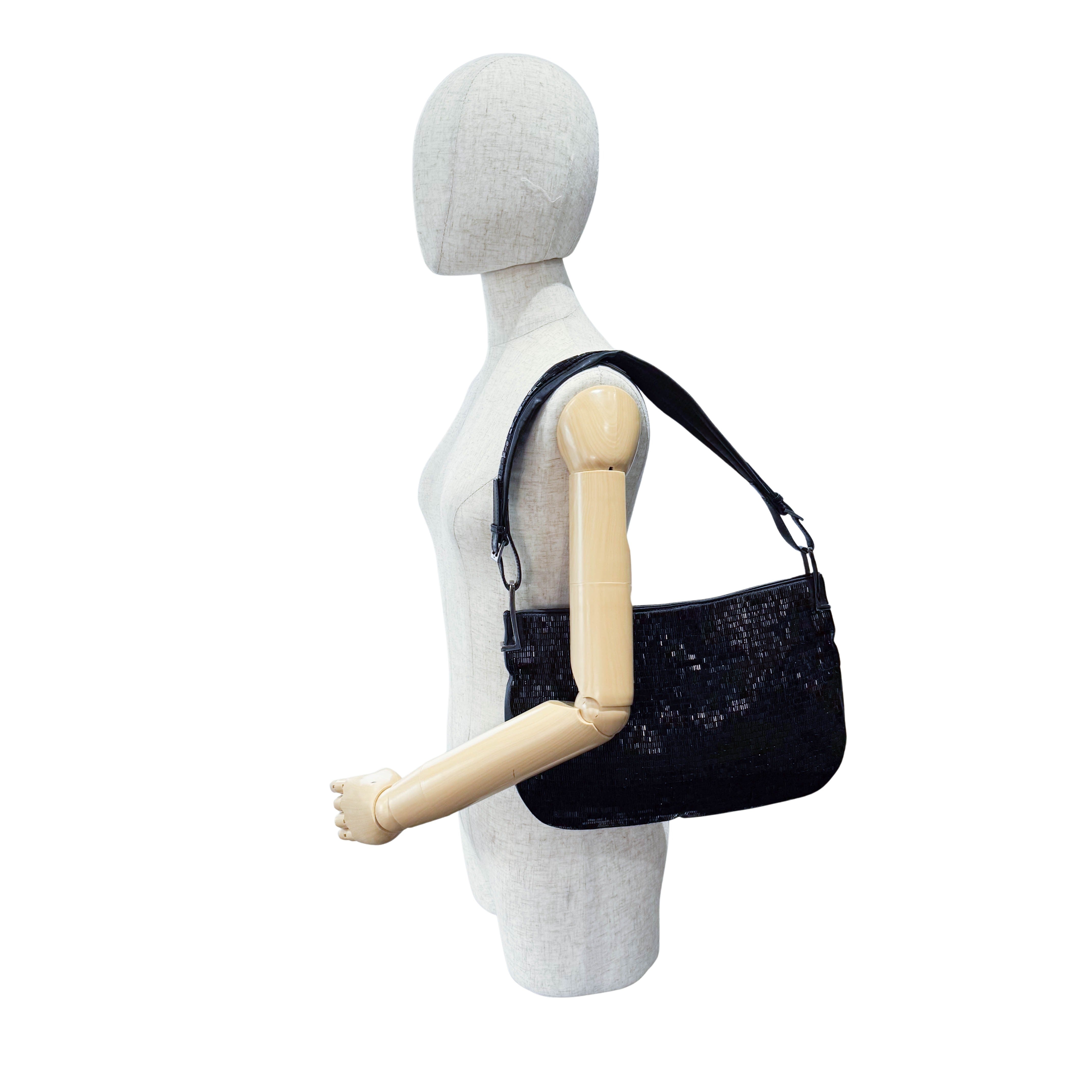 Archive Black Beads Shoulder Bag