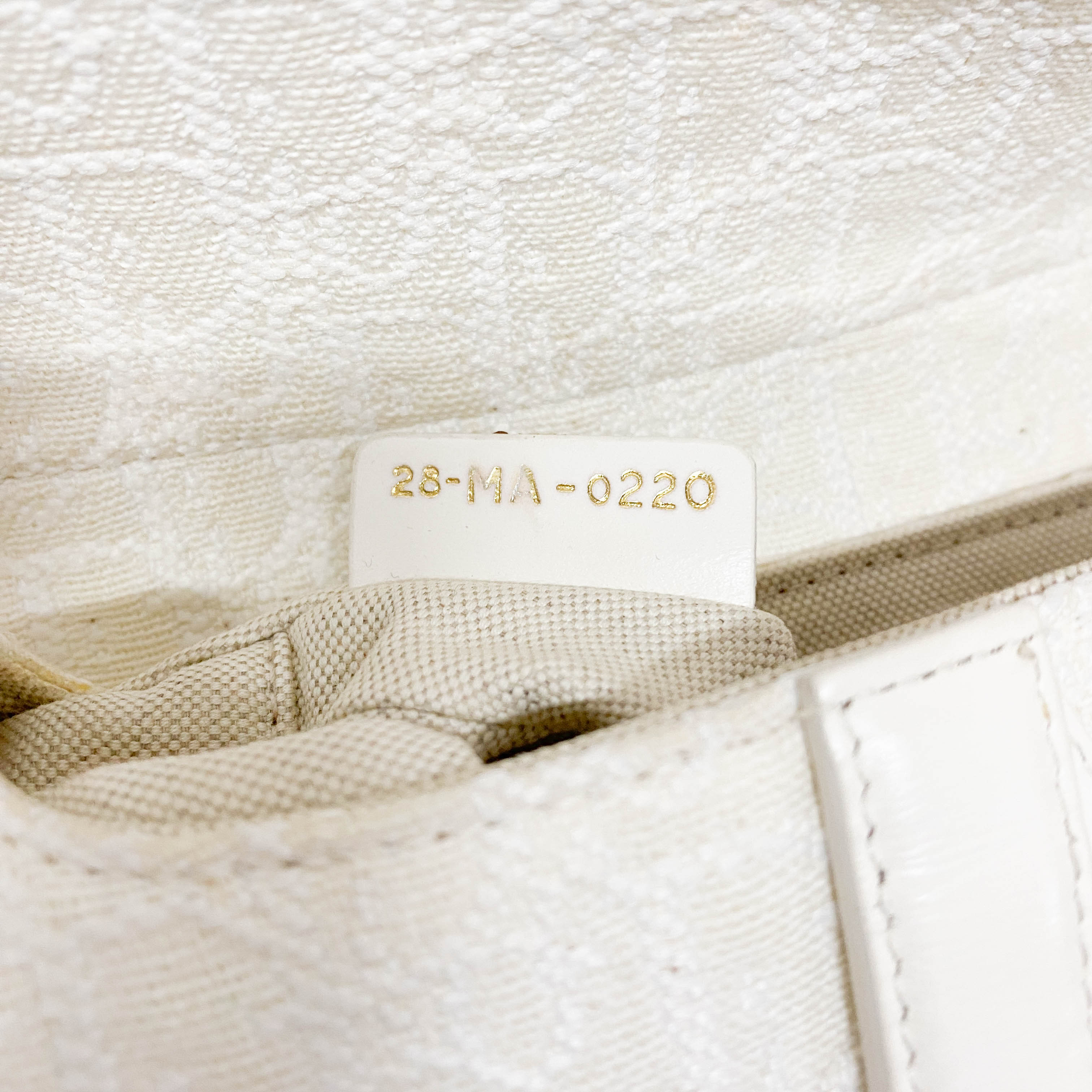 Saddle White Trotter Canvas Handbag