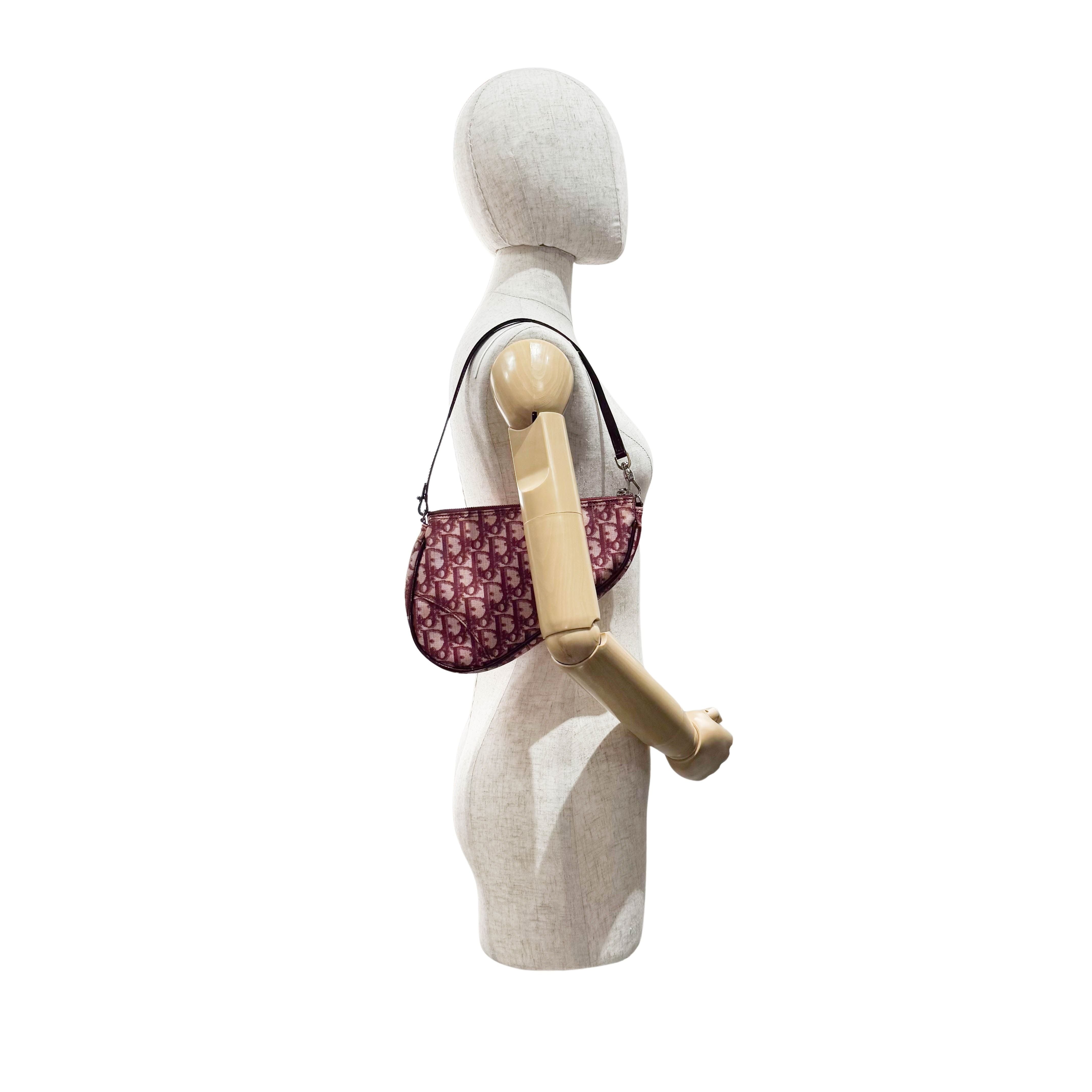 Saddle Trotter Pink Coated Canvas Shoulder Bag