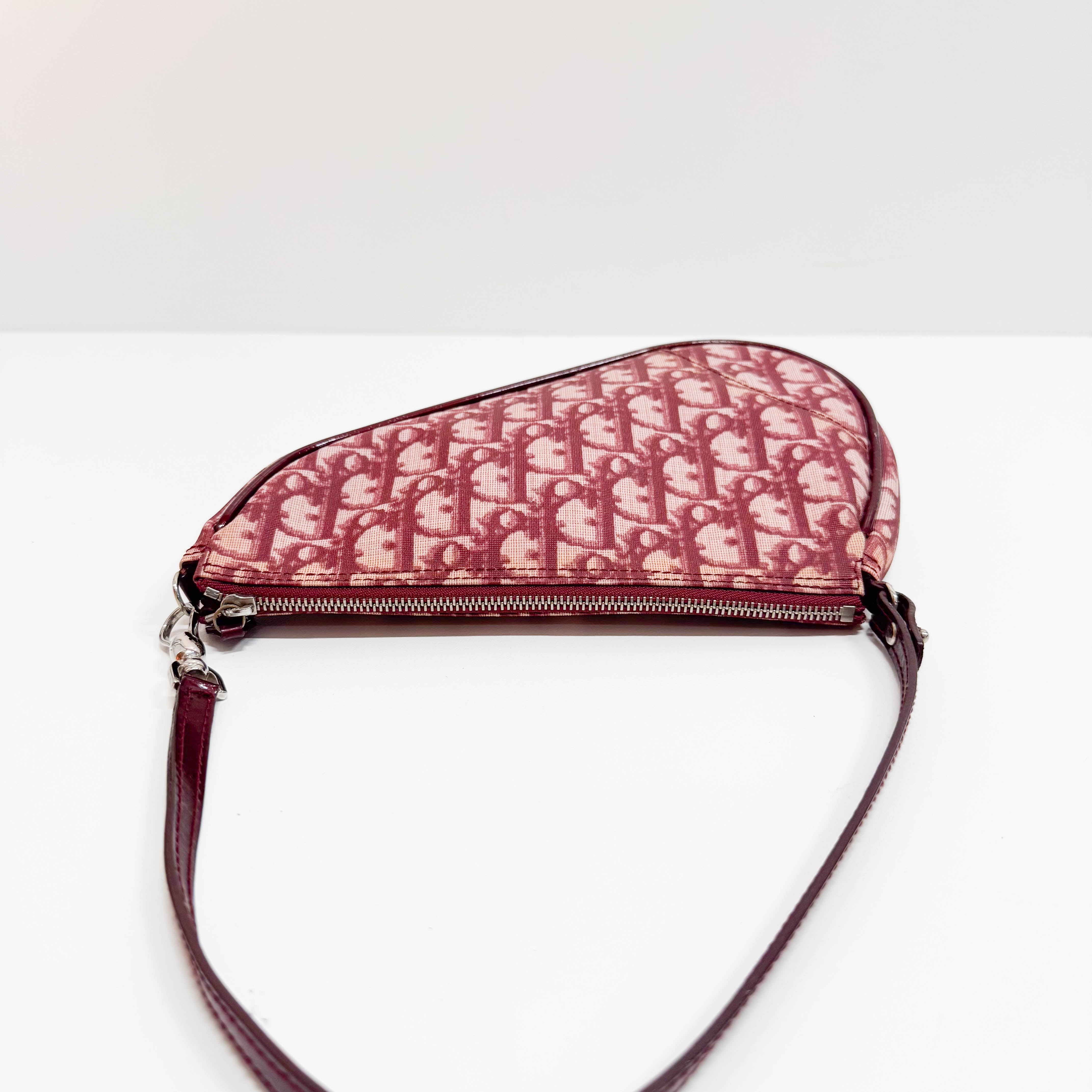 Saddle Trotter Pink Coated Canvas Shoulder Bag