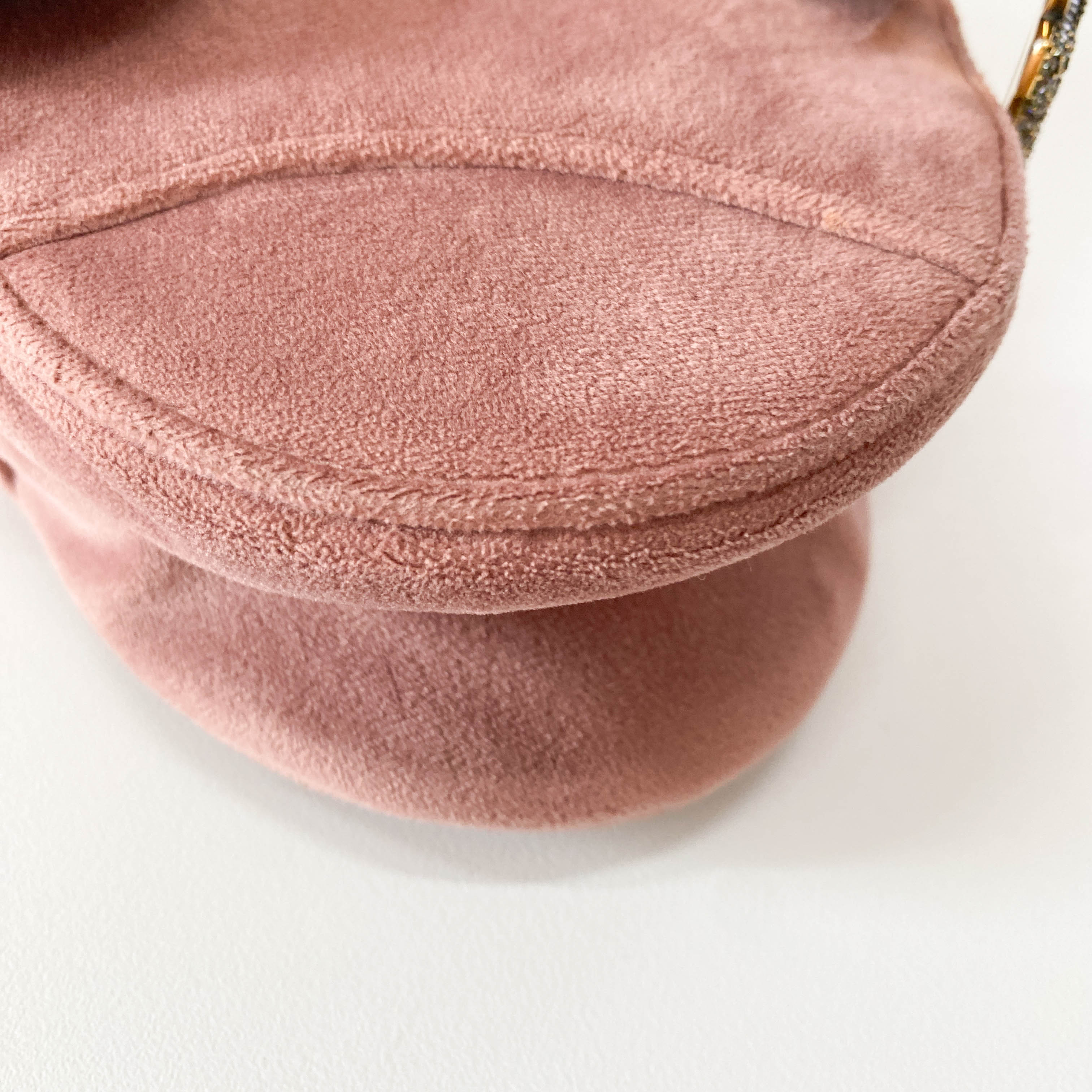 Saddle Mini Pink Suede Bag
