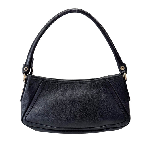 Pochette Black Leather Shoulder Bag