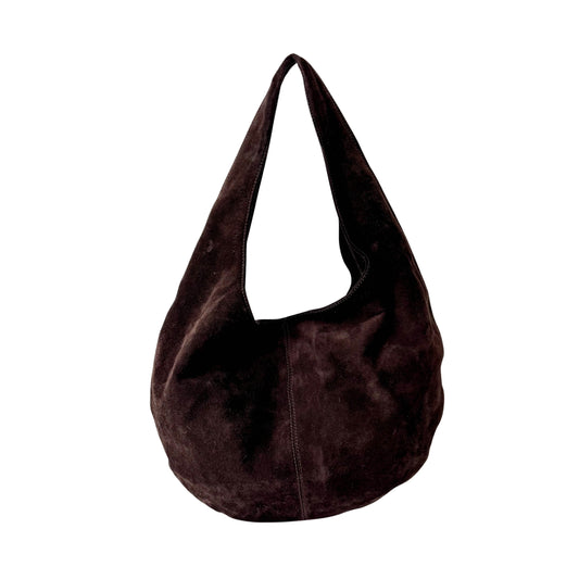Suede Hobo Shoulder Bag