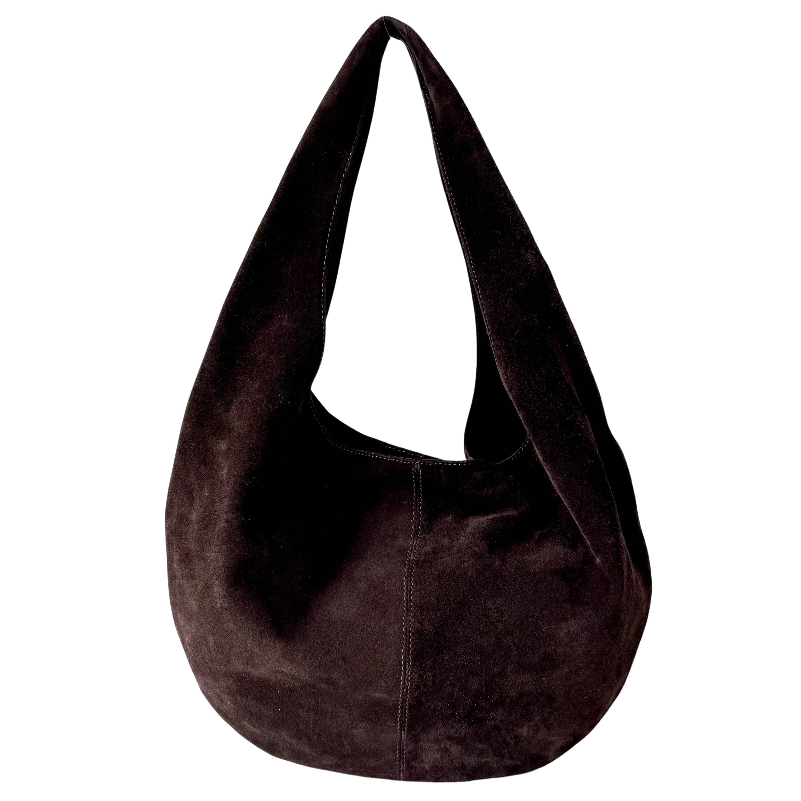 Suede Hobo Shoulder Bag