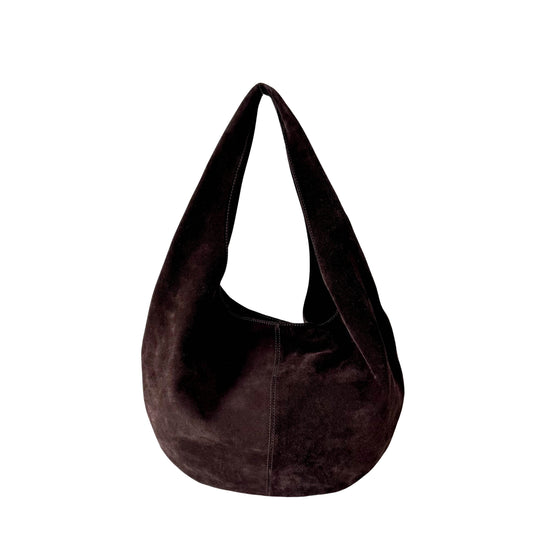 Suede Hobo Shoulder Bag
