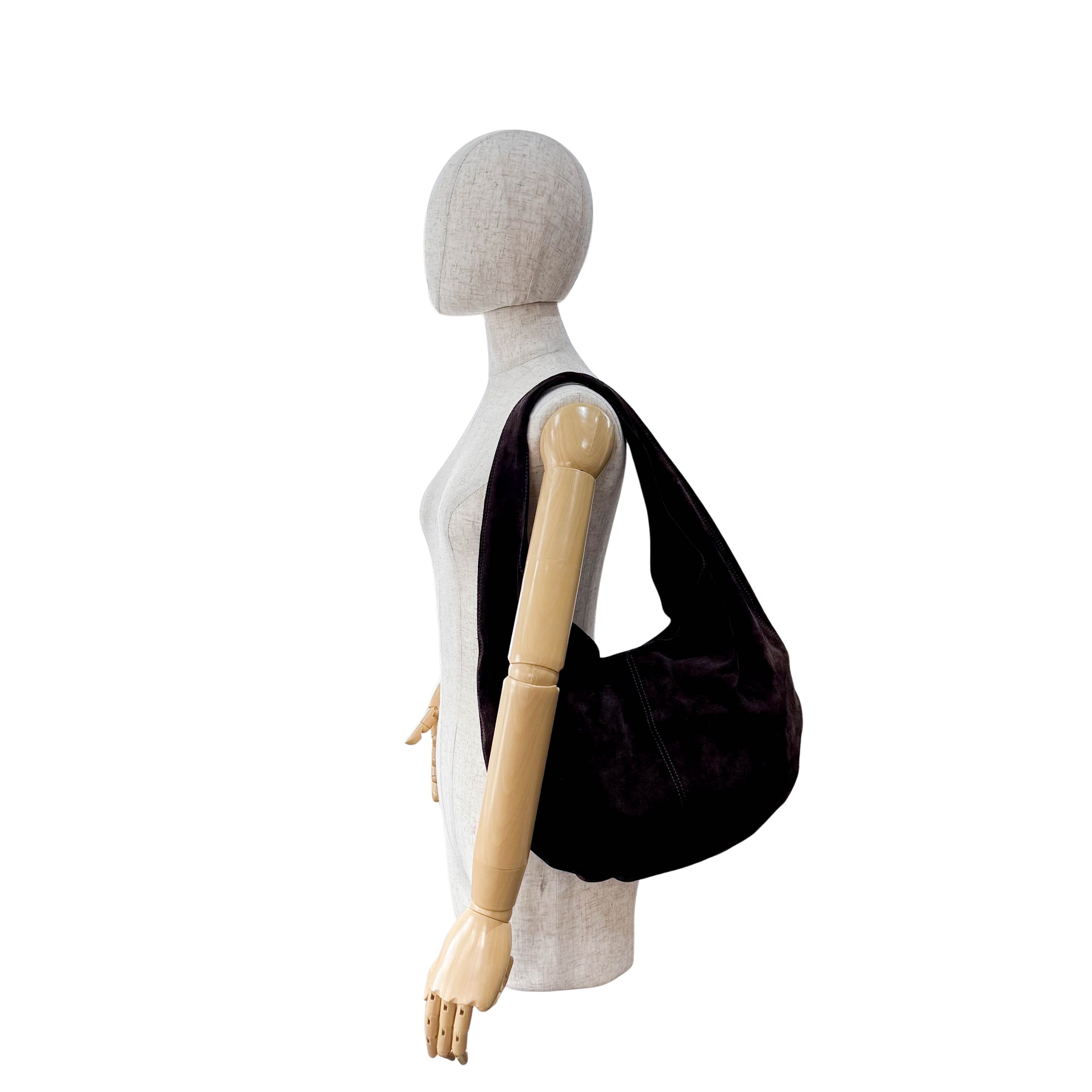 Suede Hobo Shoulder Bag