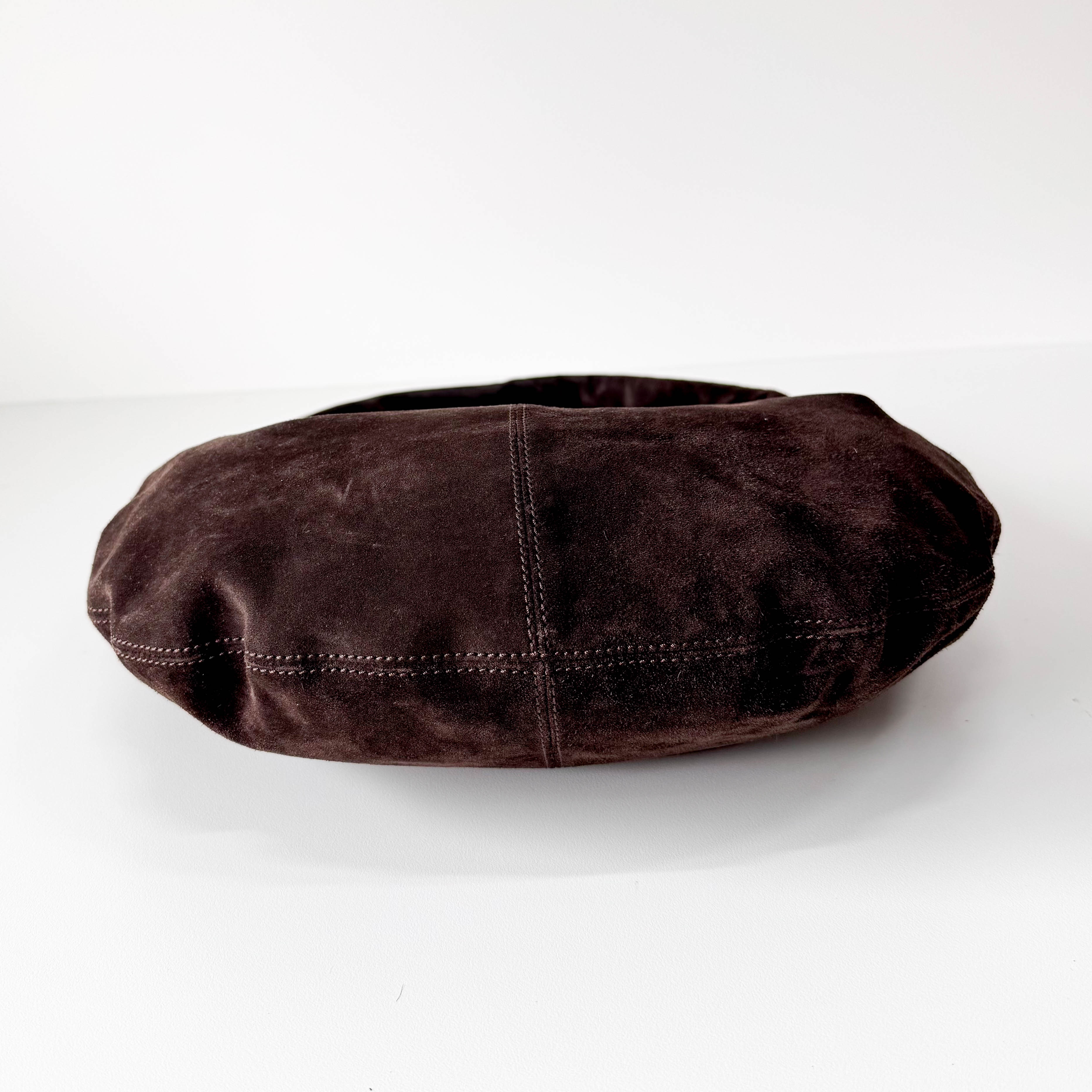 Suede Hobo Shoulder Bag