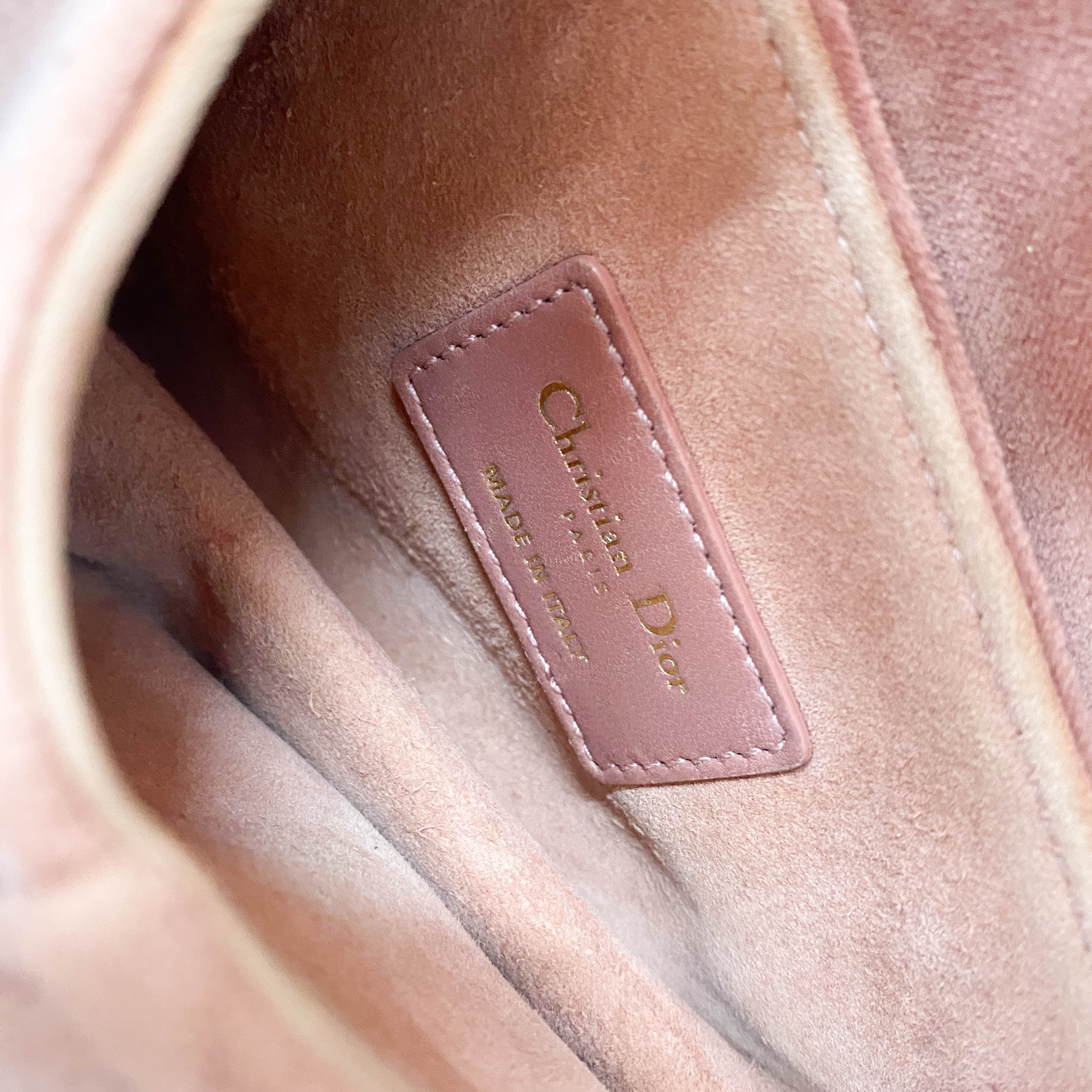 Saddle Mini Pink Suede Bag