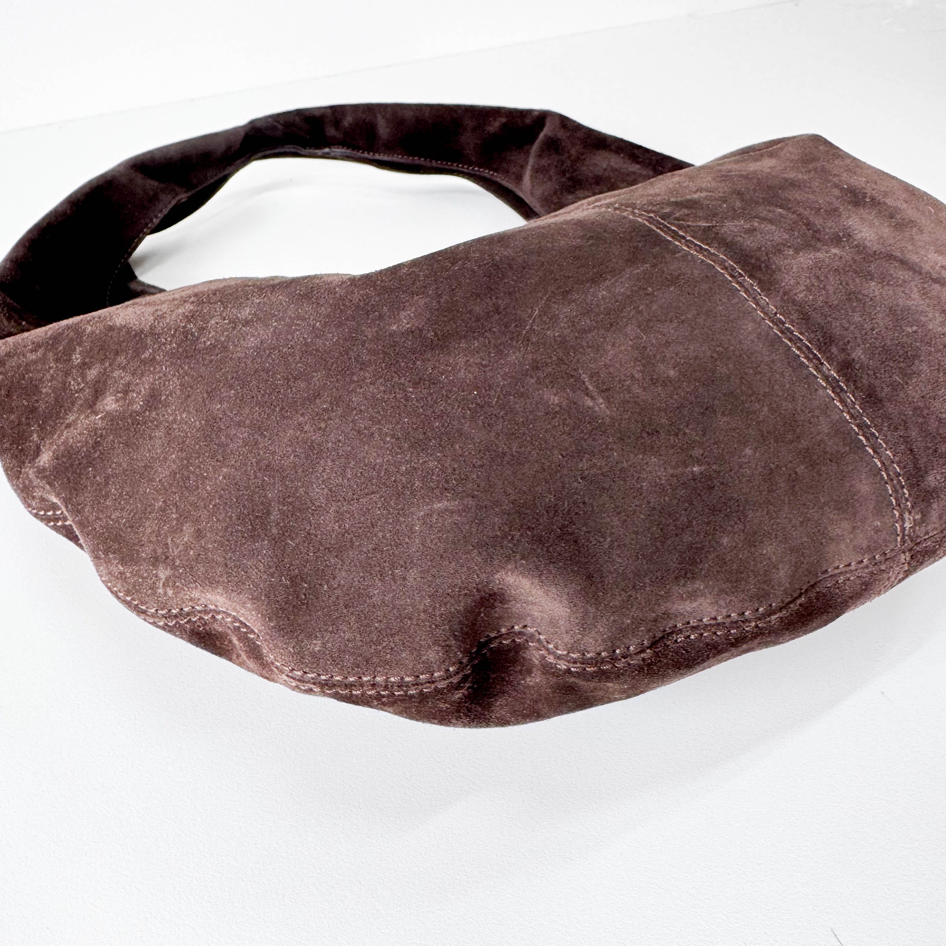 Suede Hobo Shoulder Bag