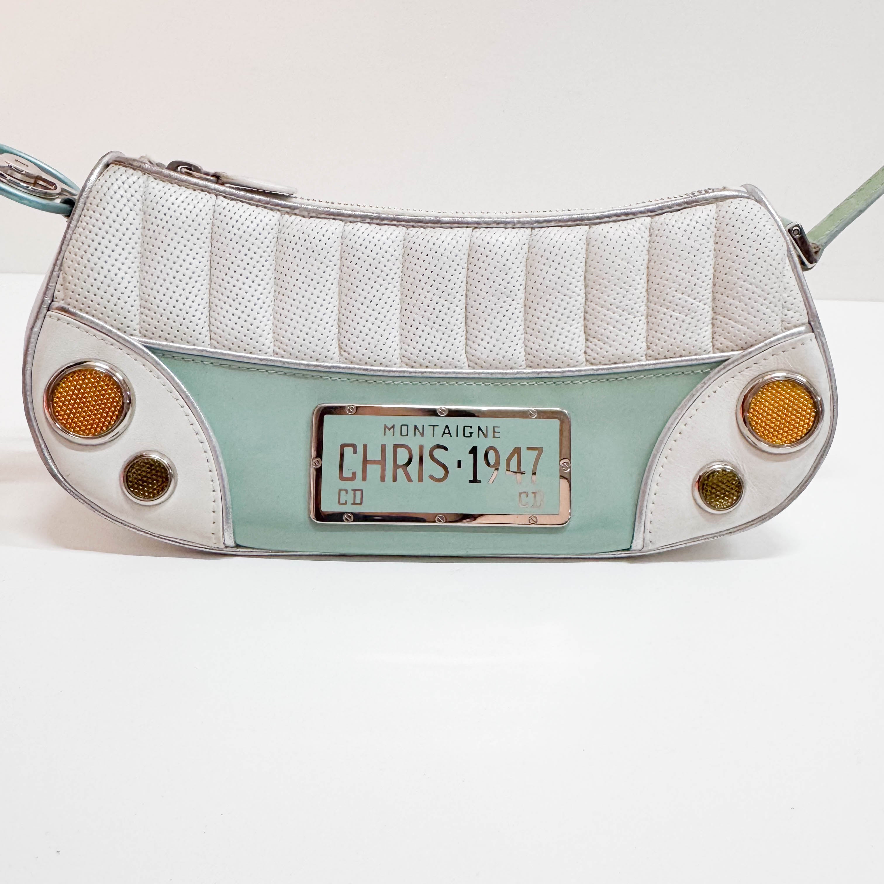 Montaigne License Plate Multi-color Leather Shoulder Bag