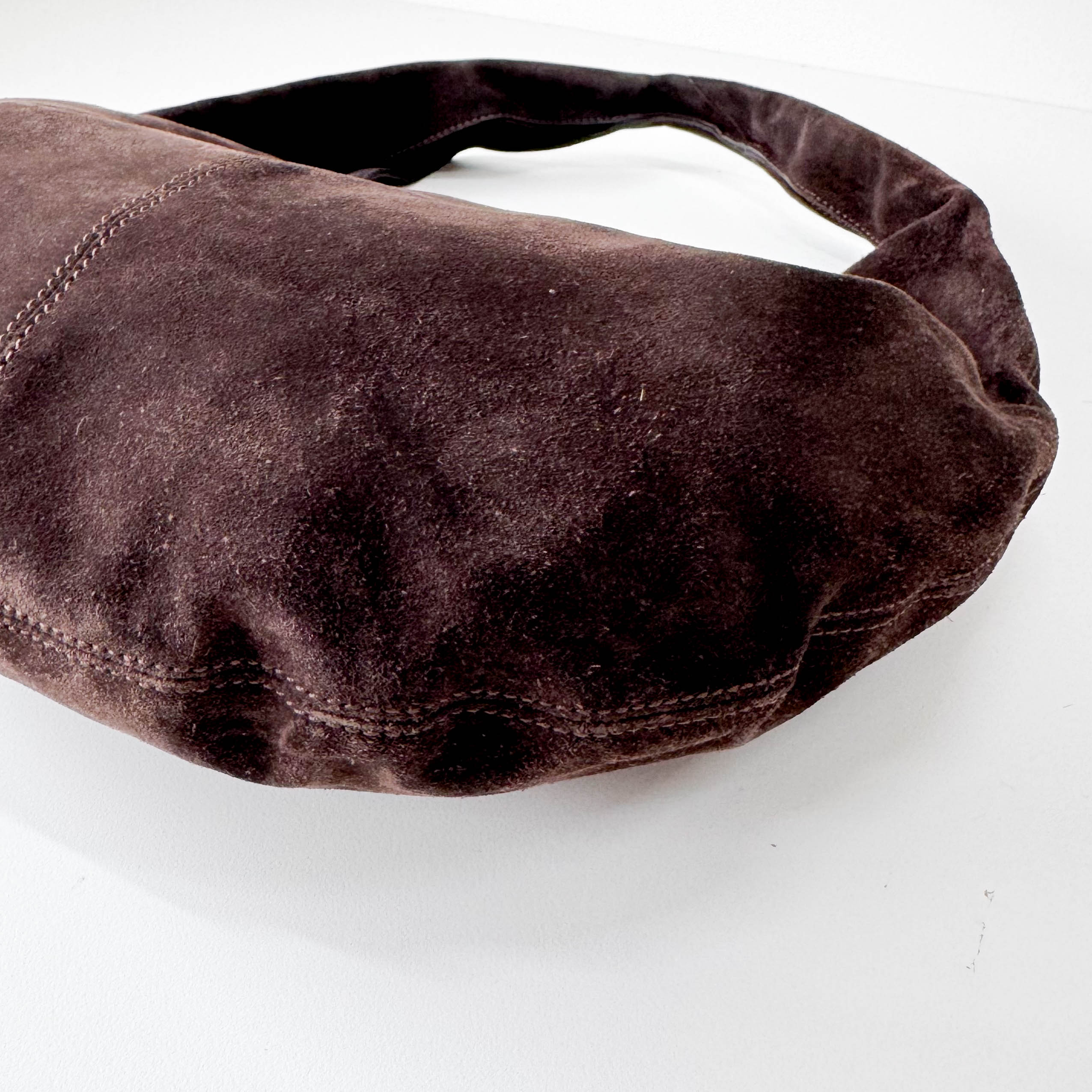 Suede Hobo Shoulder Bag