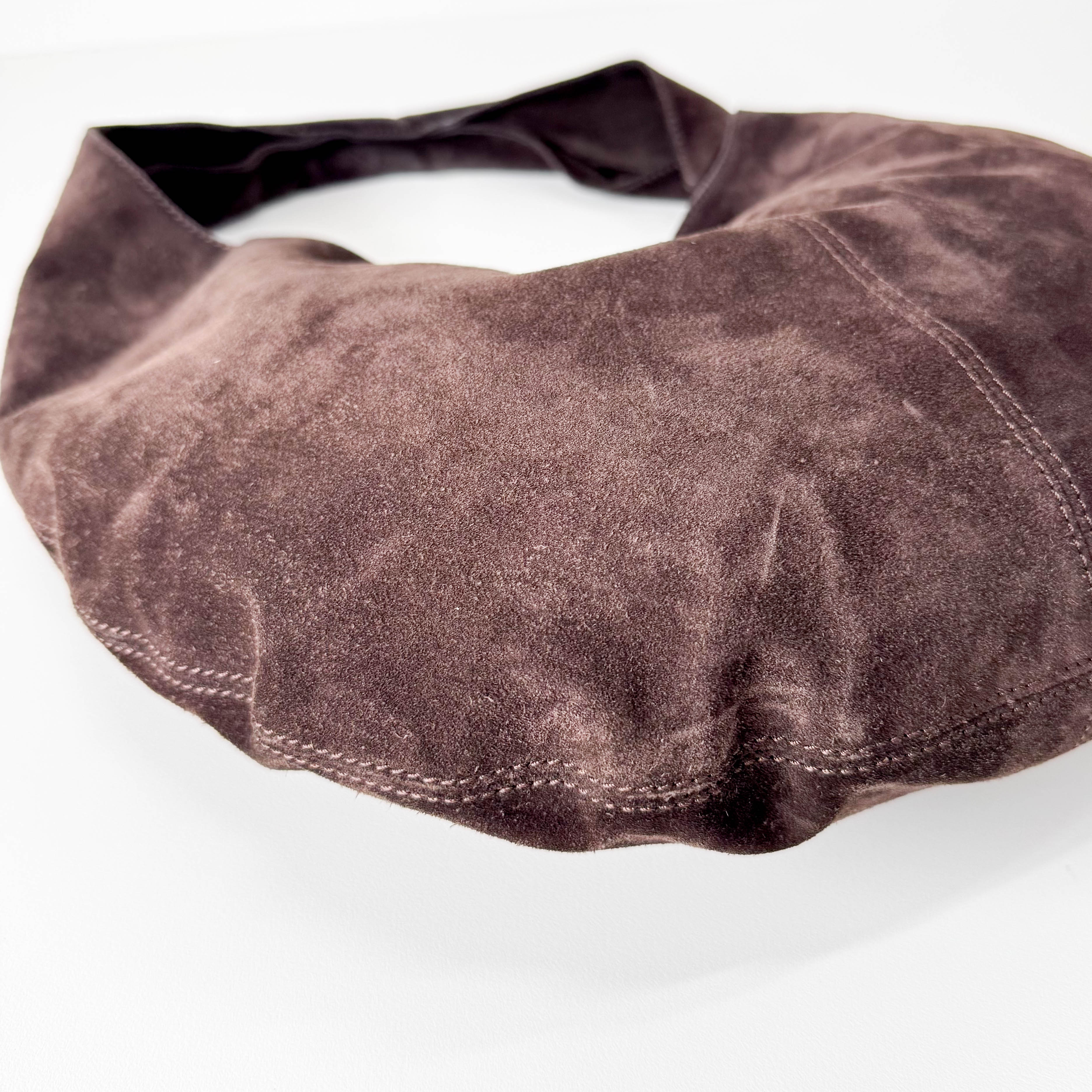 Suede Hobo Shoulder Bag