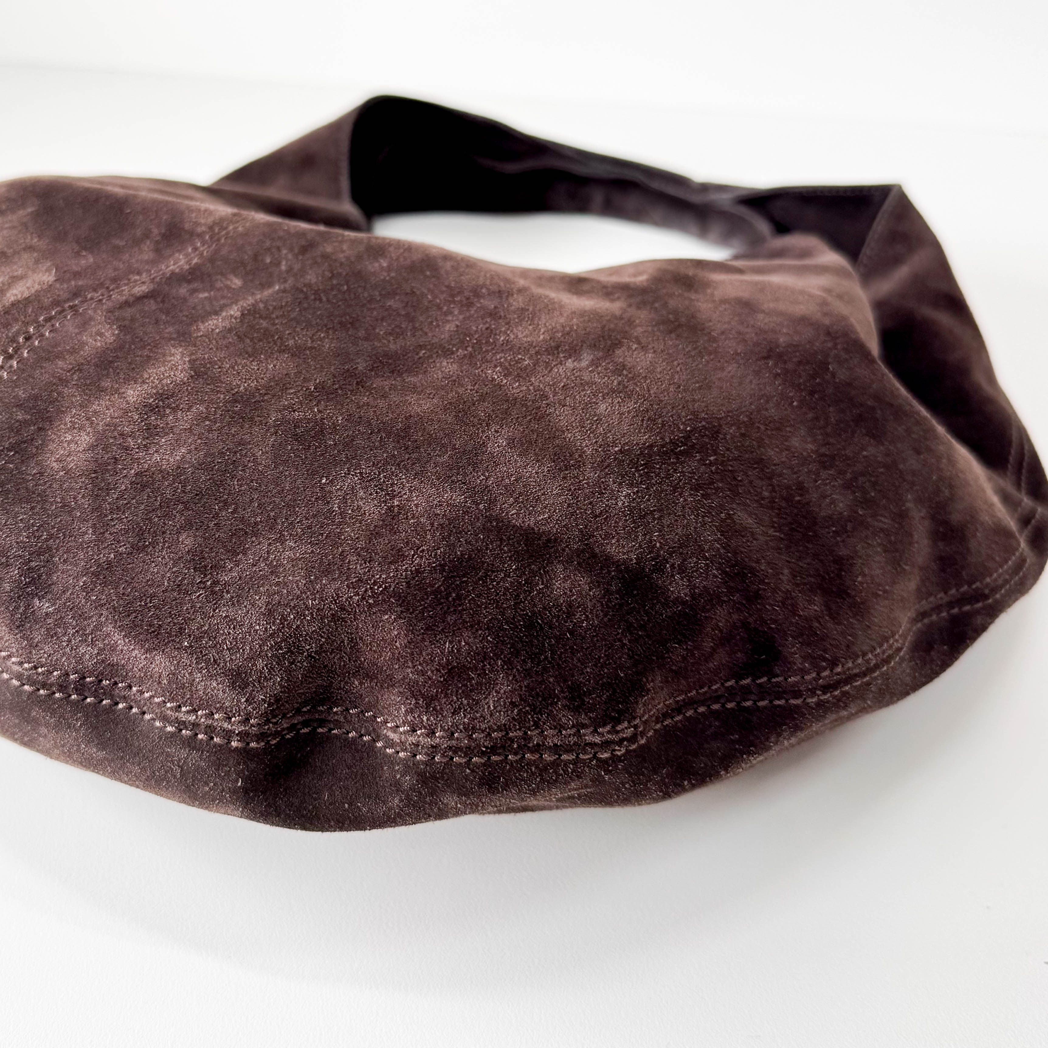 Suede Hobo Shoulder Bag