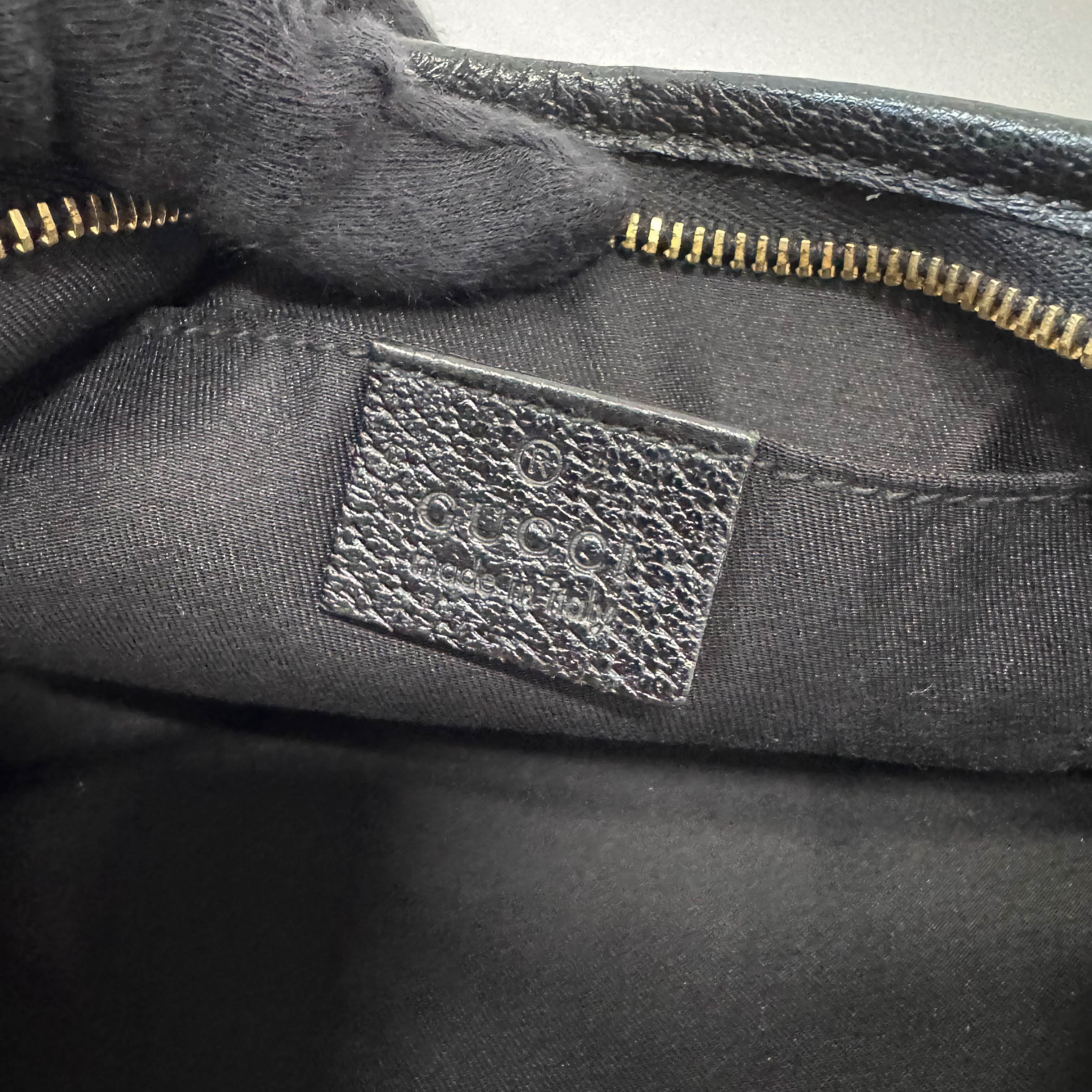 Pochette Black Leather Shoulder Bag