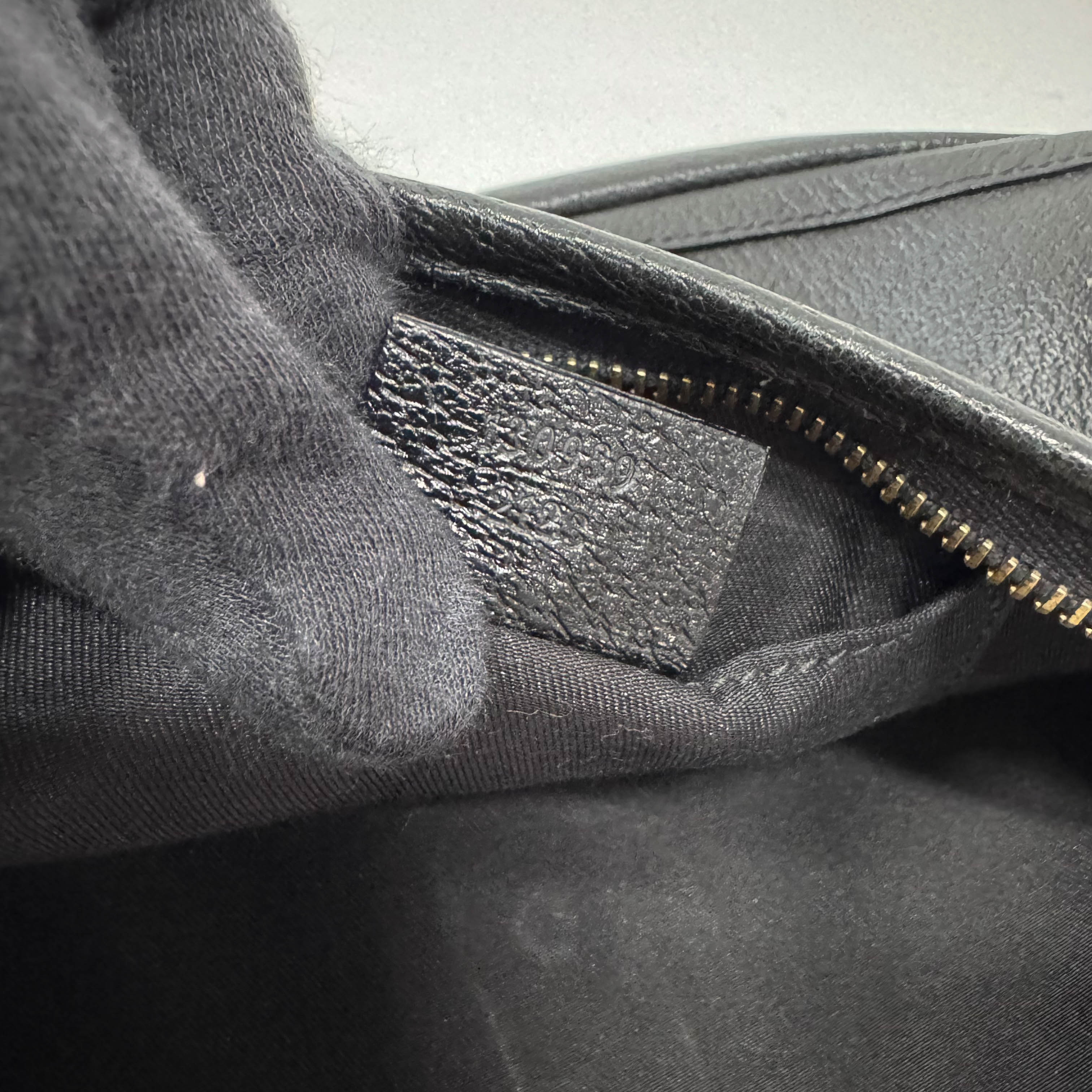 Pochette Black Leather Shoulder Bag