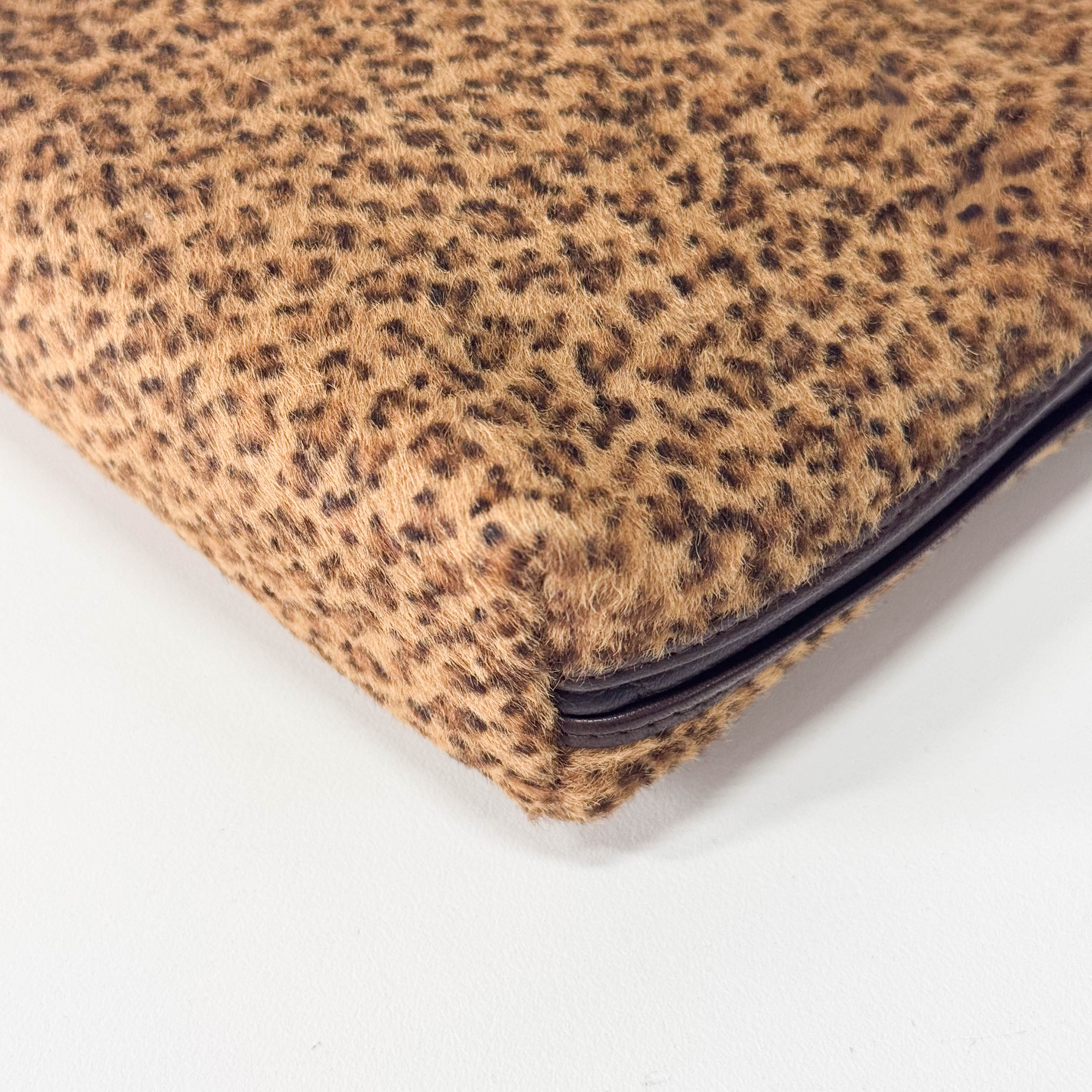Leopard Print Pony Hair Shoulder Bag