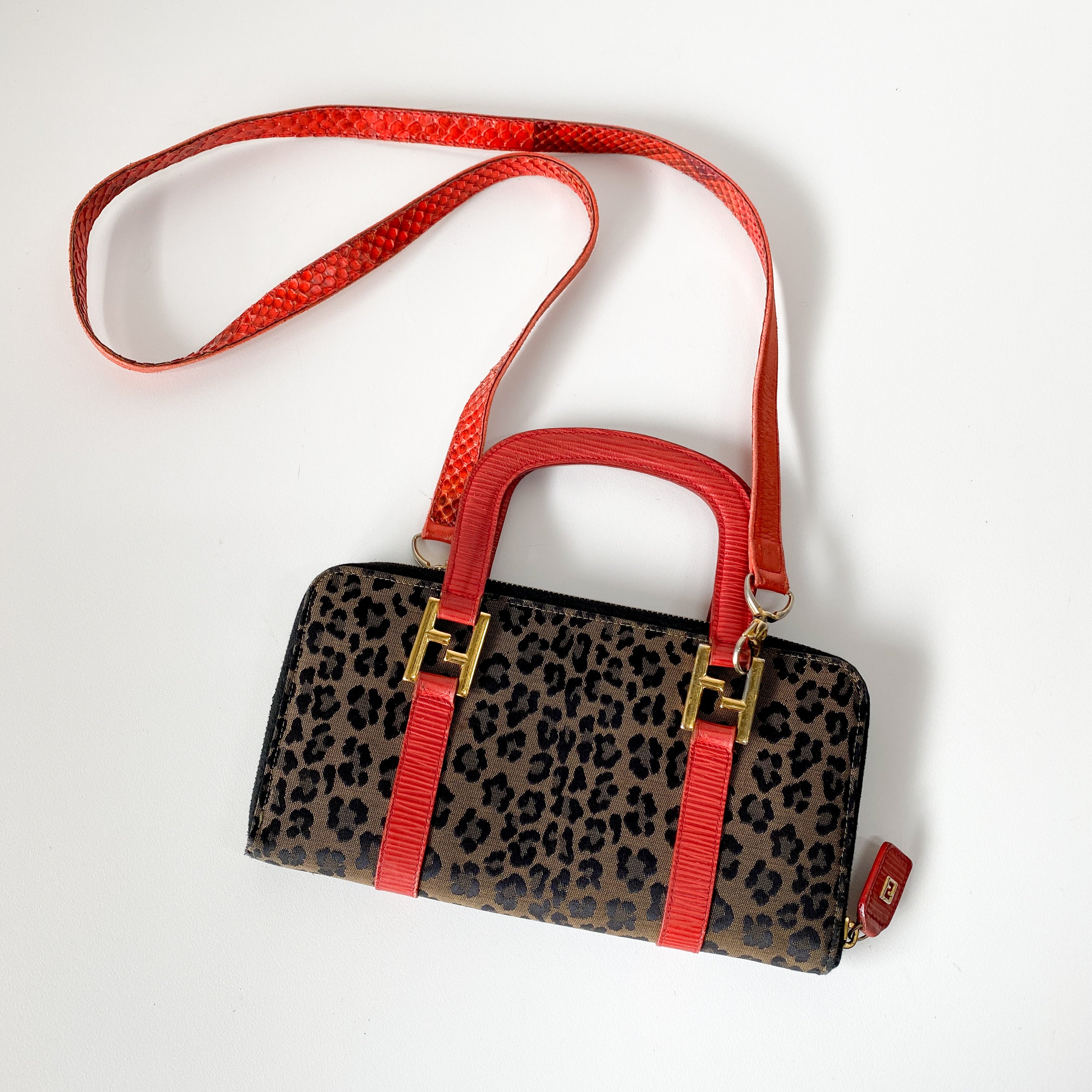 Small Brown Leopard Print Bag