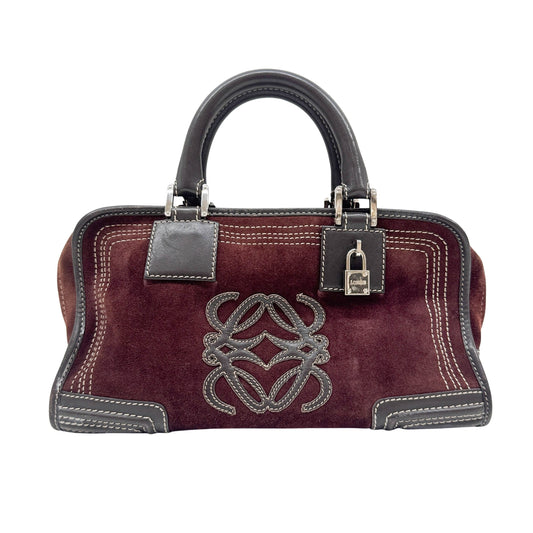 Amazona Rosewood Suede Hand Bag