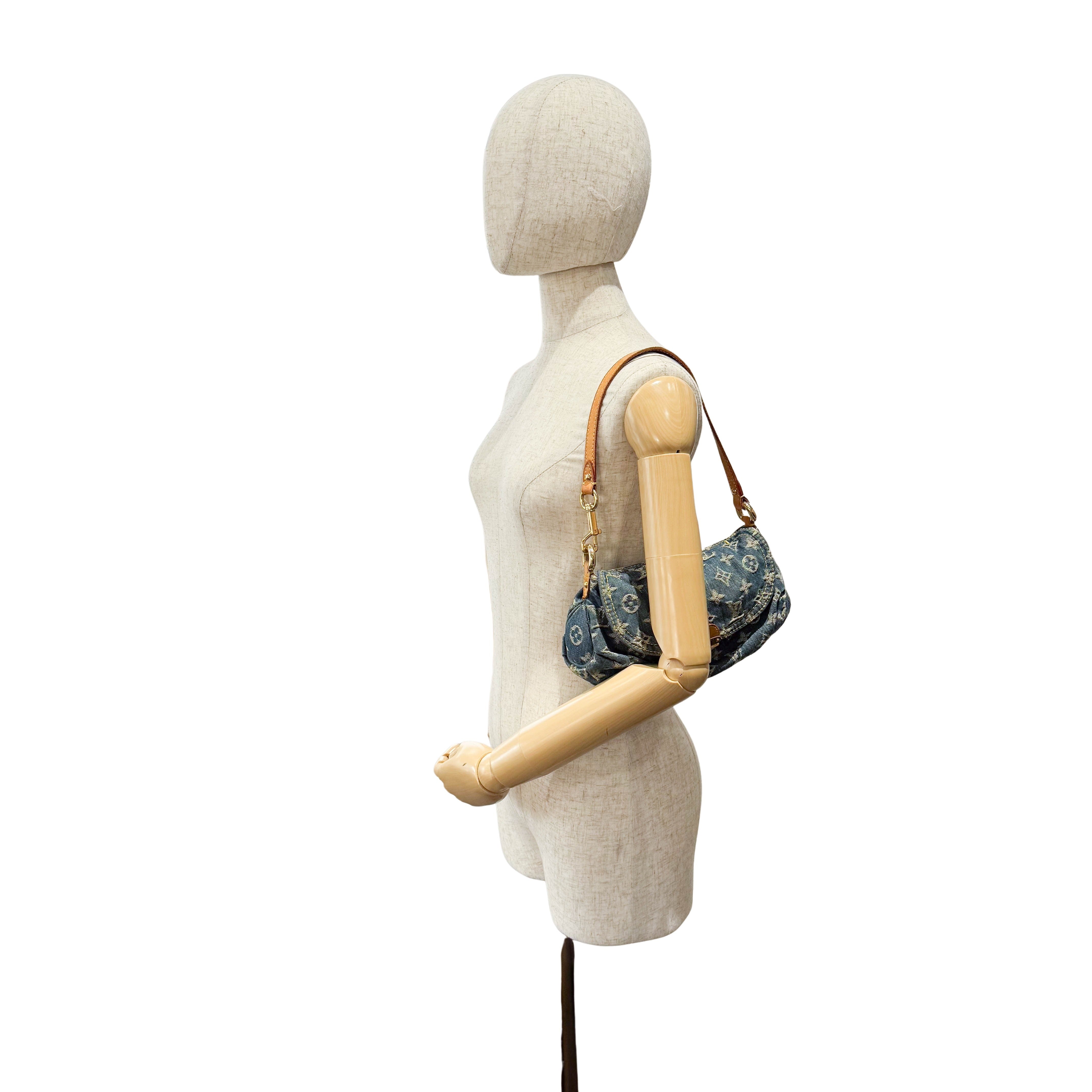 Mini Pleaty Blue Denim Bag