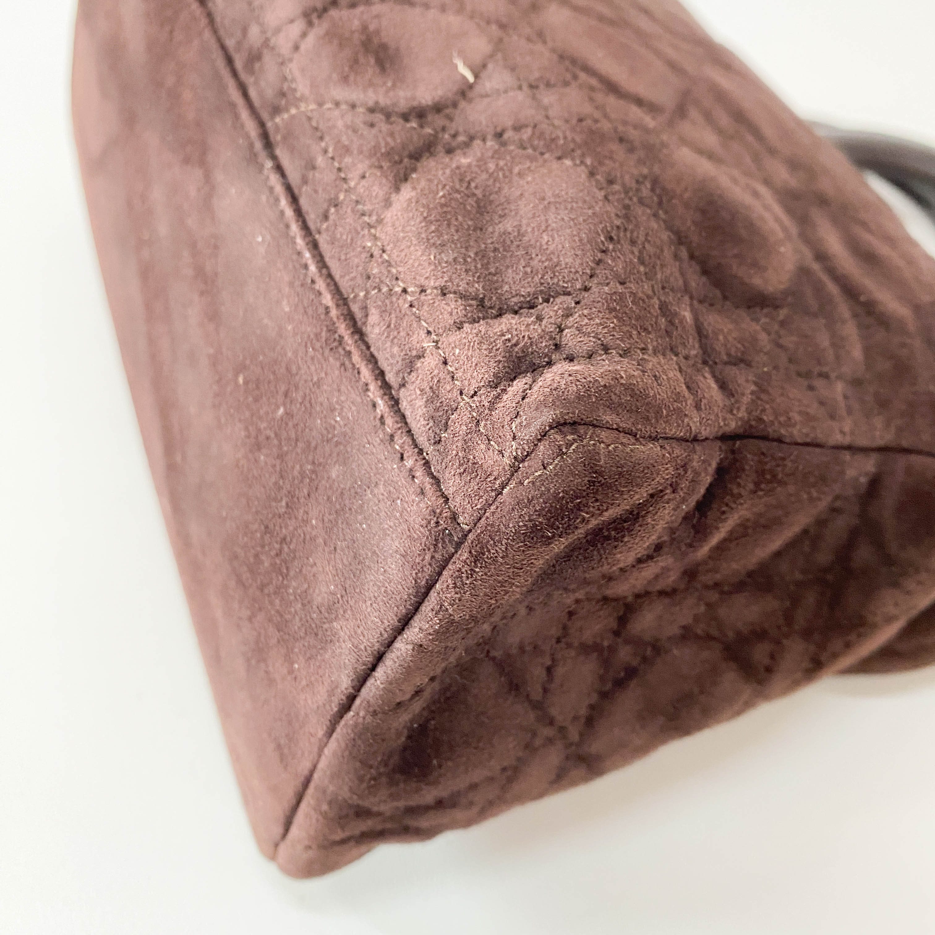 Lady Dior Brown Cannage Suede Bag