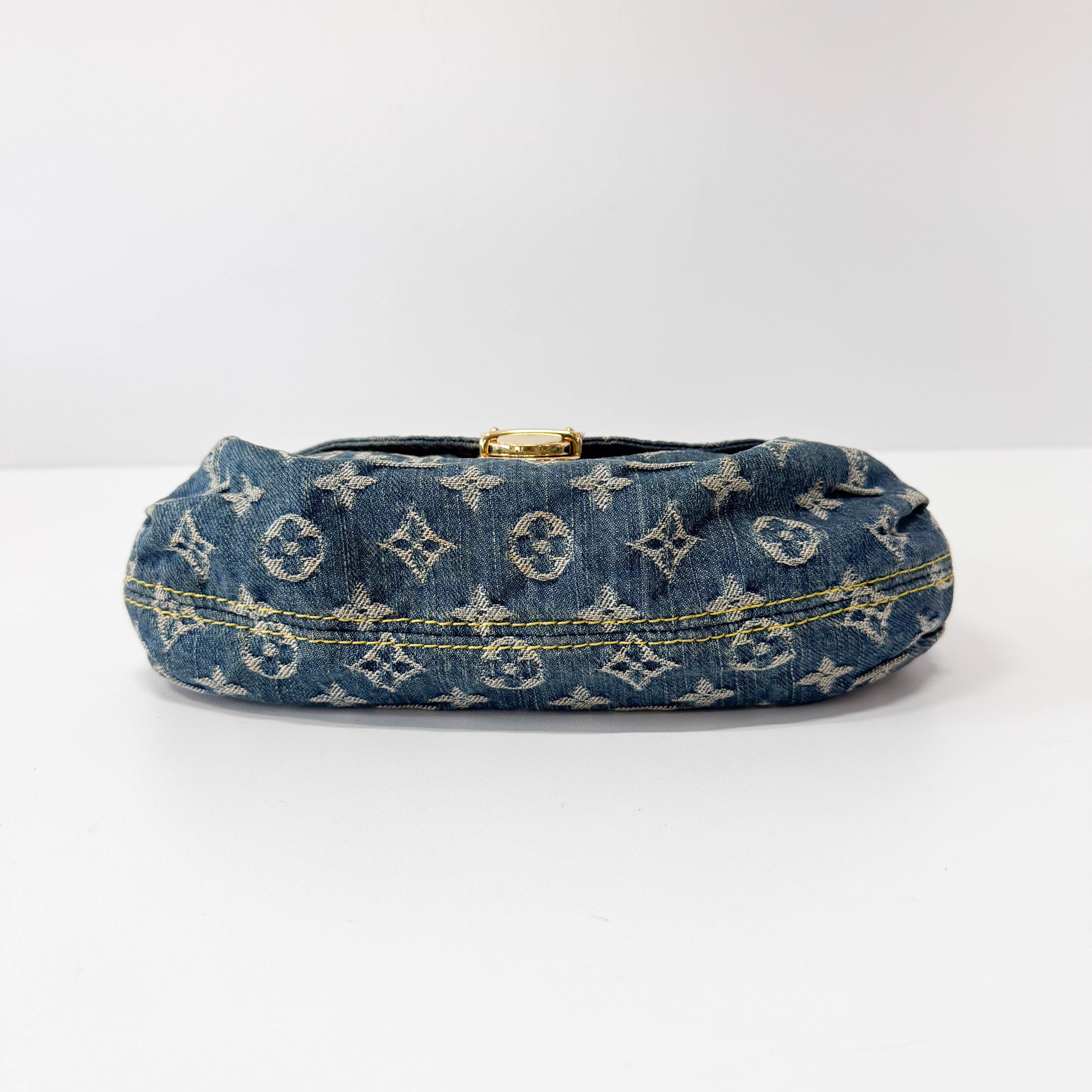 Mini Pleaty Blue Denim Bag