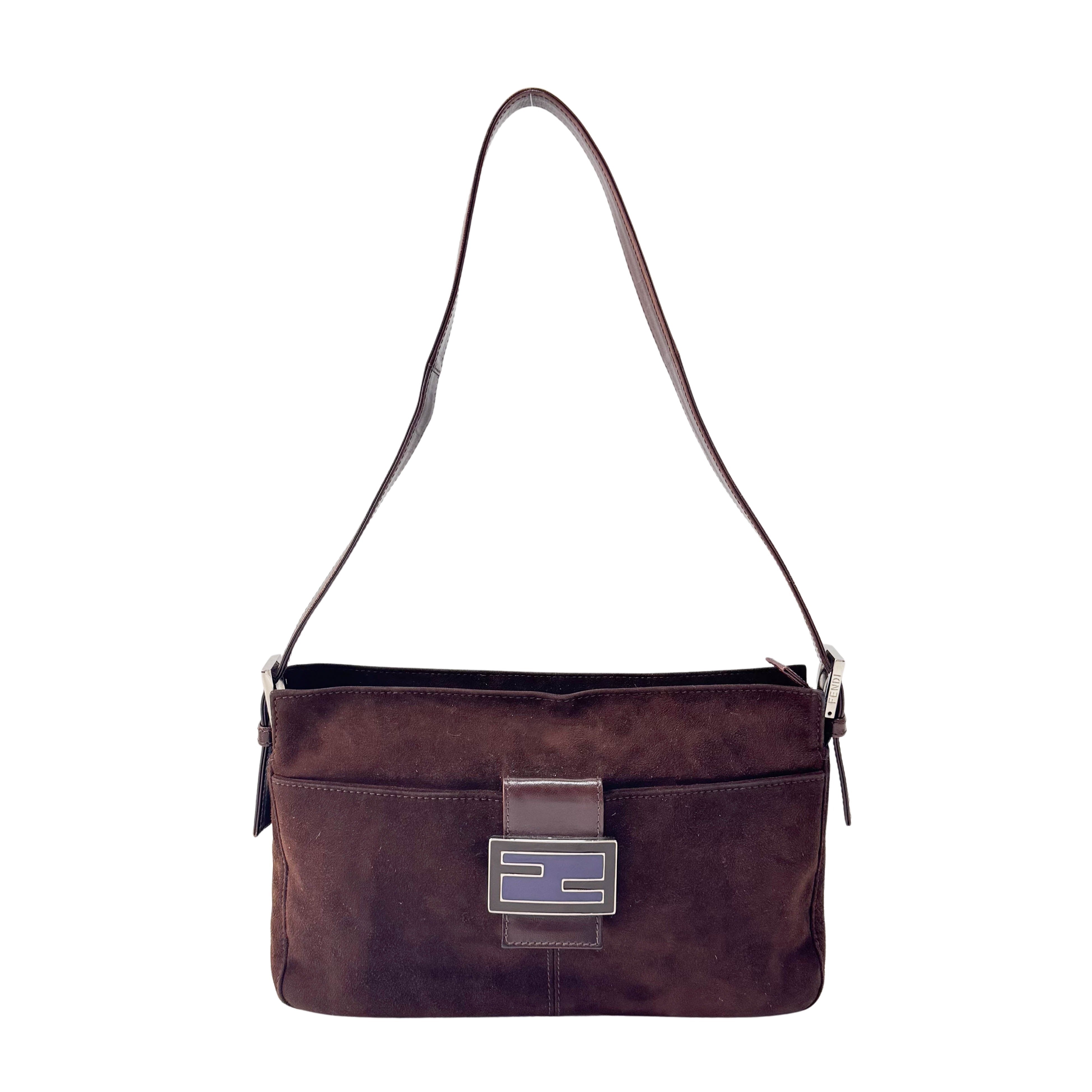 Brown Suede Shoulder Bag