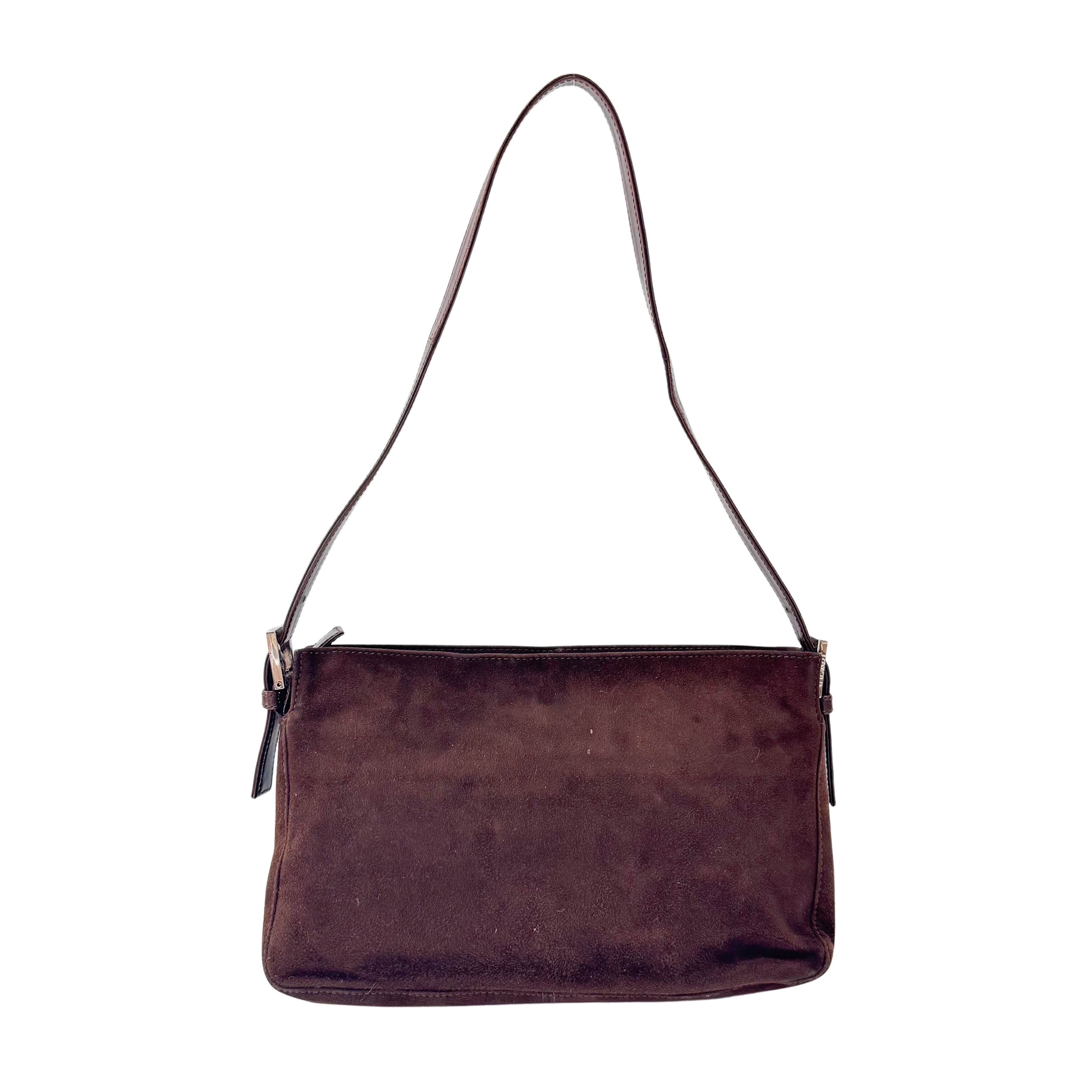 Brown Suede Shoulder Bag