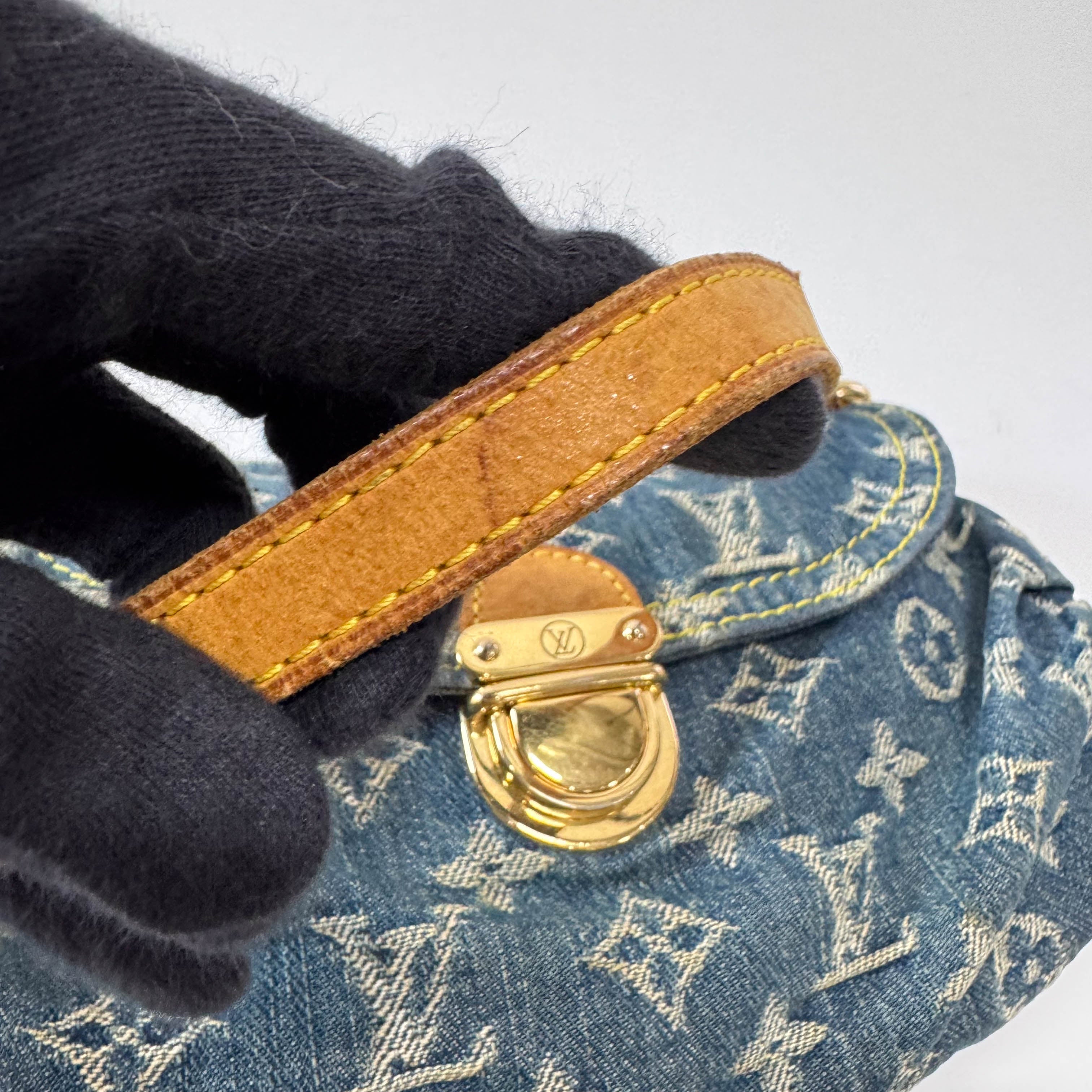 Mini Pleaty Blue Denim Bag